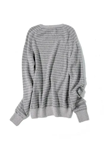 Aesthetic Striped Cashmere Sweater