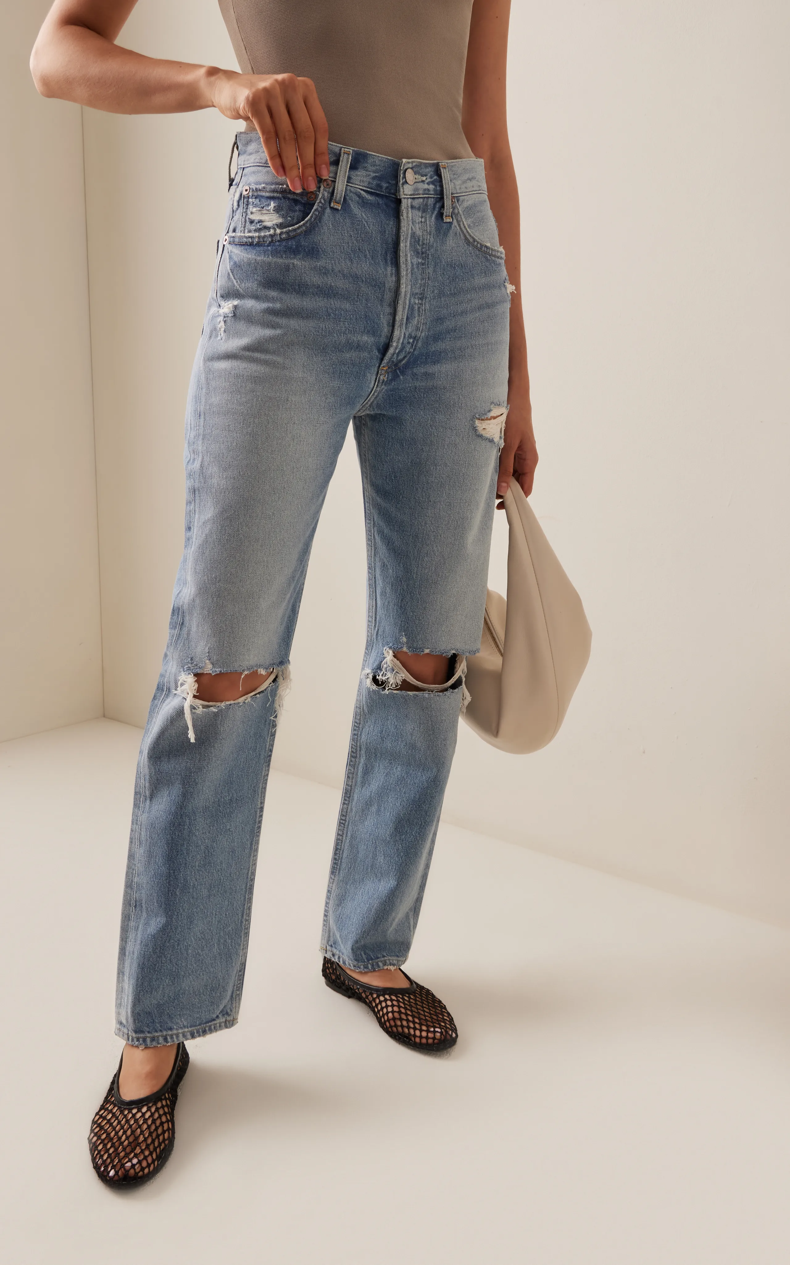 Agolde 90’s Rigid High-Rise Straight-Leg Jeans