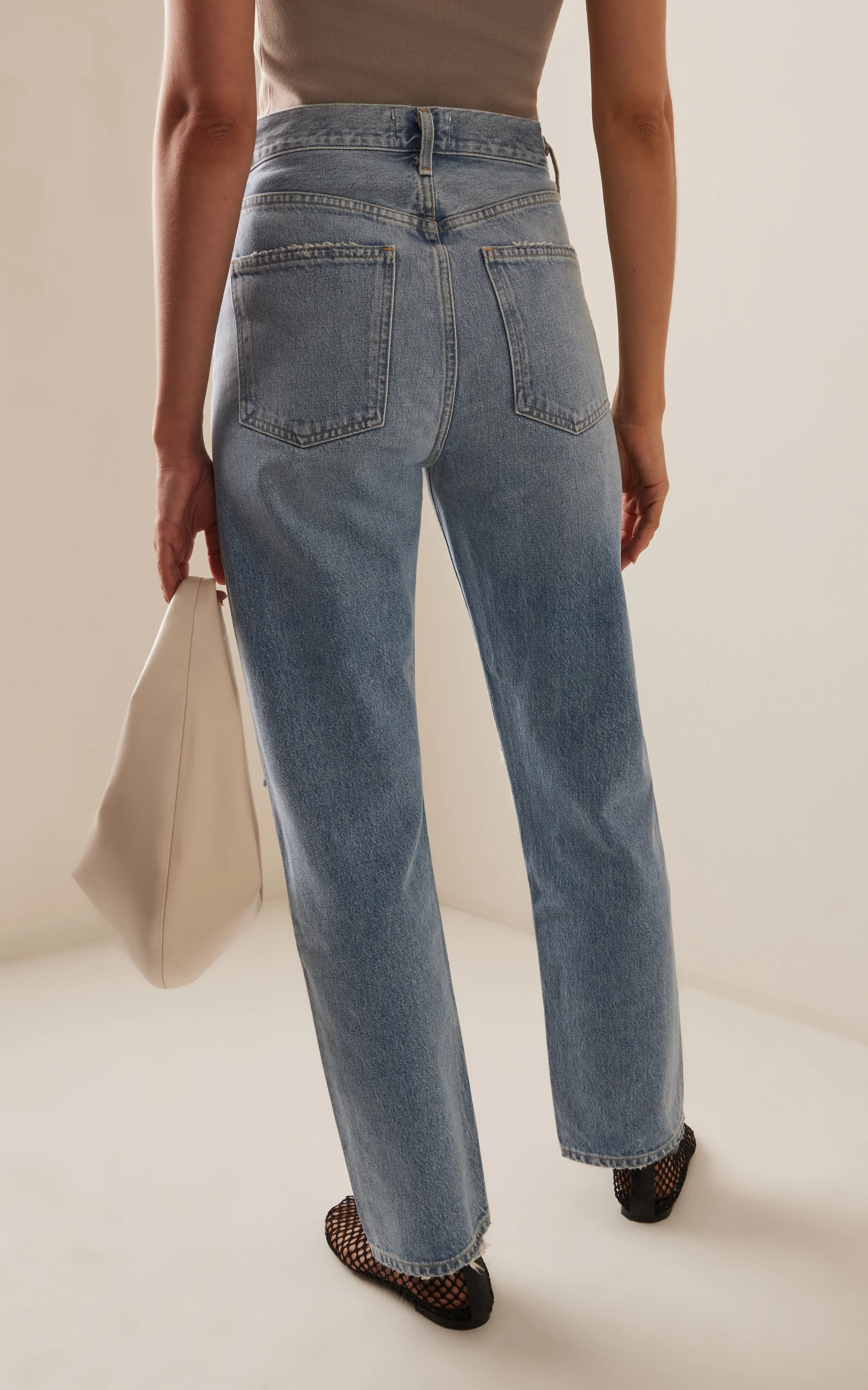 Agolde 90’s Rigid High-Rise Straight-Leg Jeans