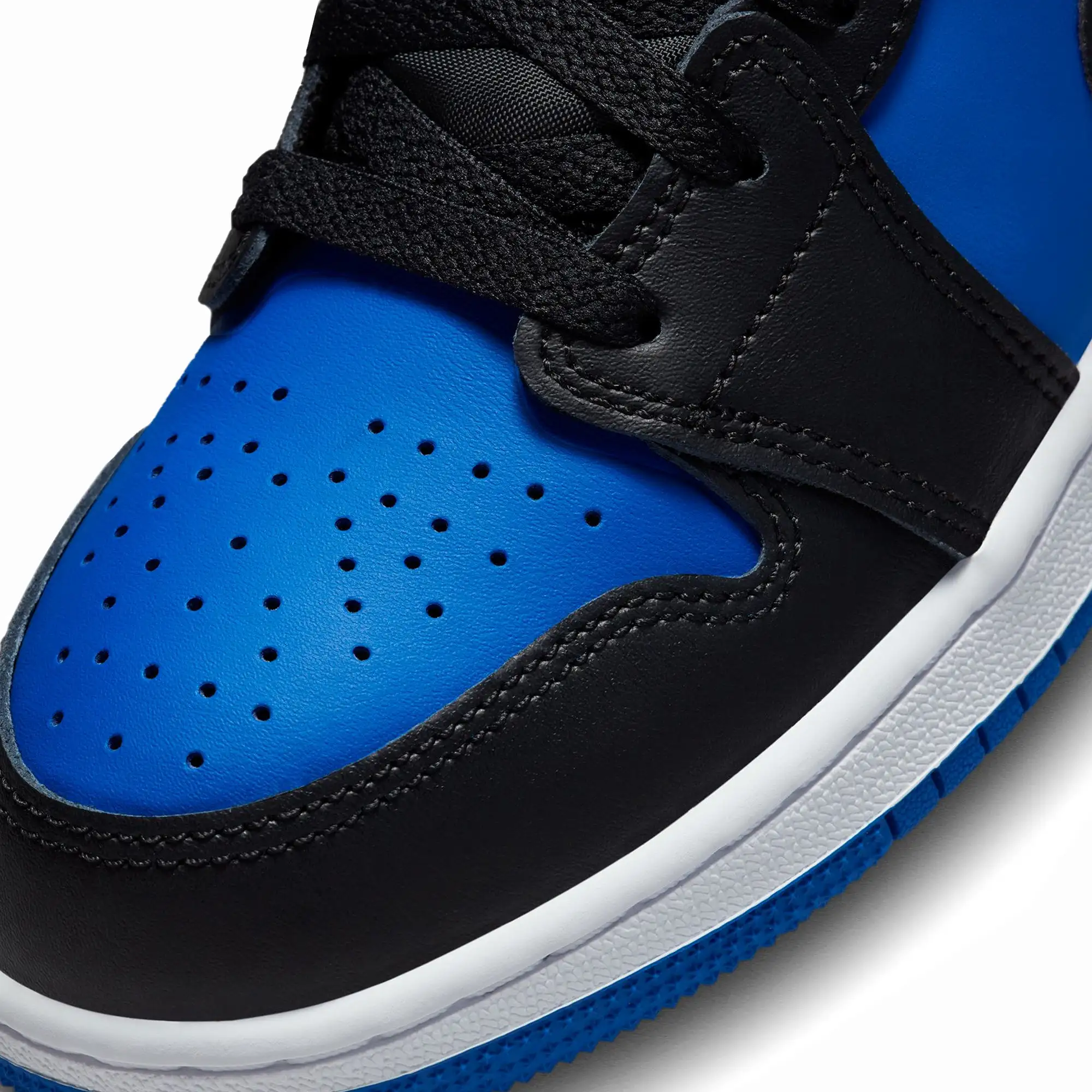 AIR JORDAN 1 MID 'BLACK/ROYAL BLUE-BLACK-WHITE' (GS)