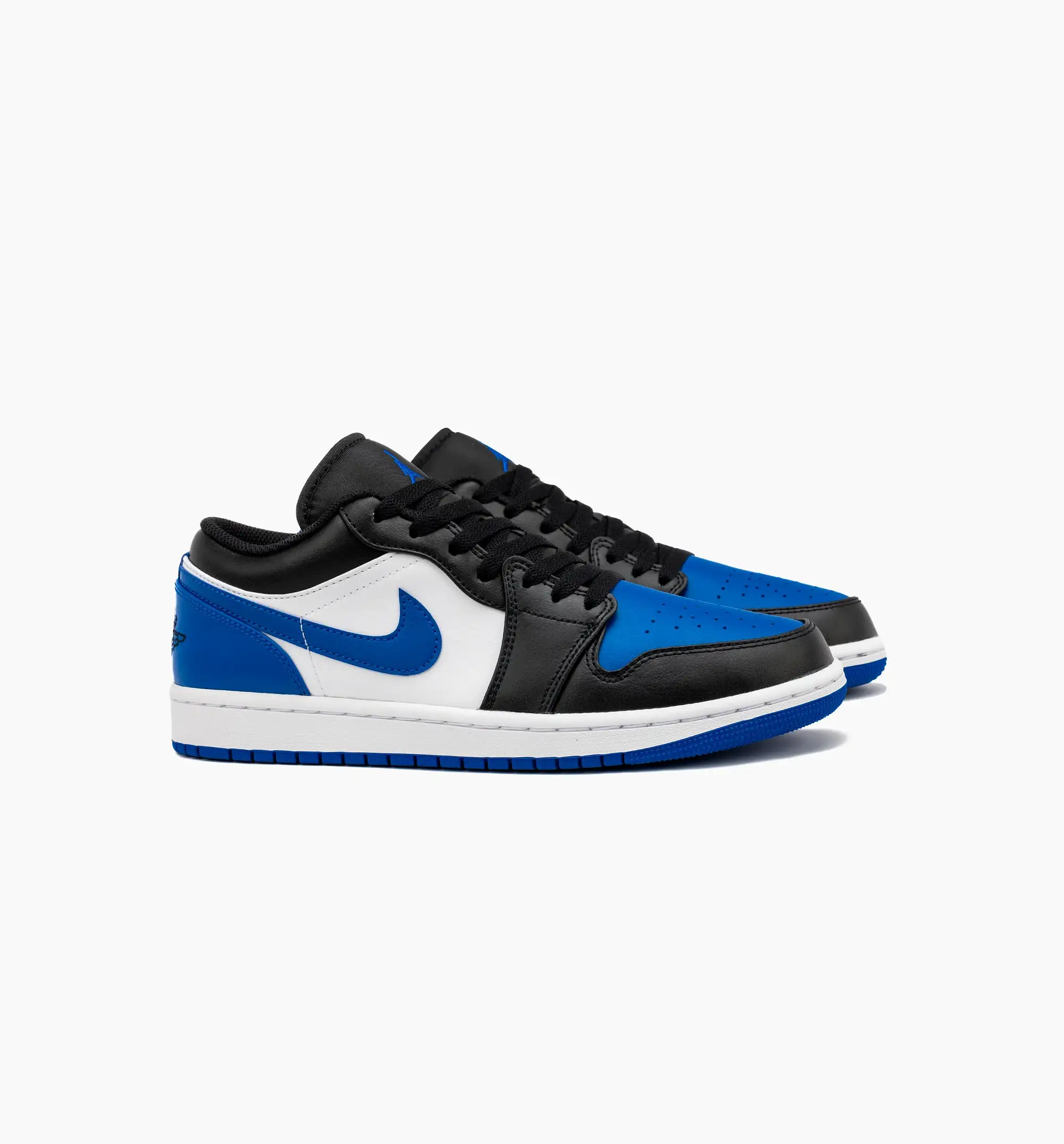 Air Jordan 1 Retro Low Royal Toe Mens Lifestyle Shoe - White/Royal Blue/Black Free Shipping