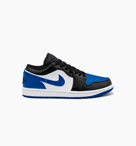 Air Jordan 1 Retro Low Royal Toe Mens Lifestyle Shoe - White/Royal Blue/Black Free Shipping