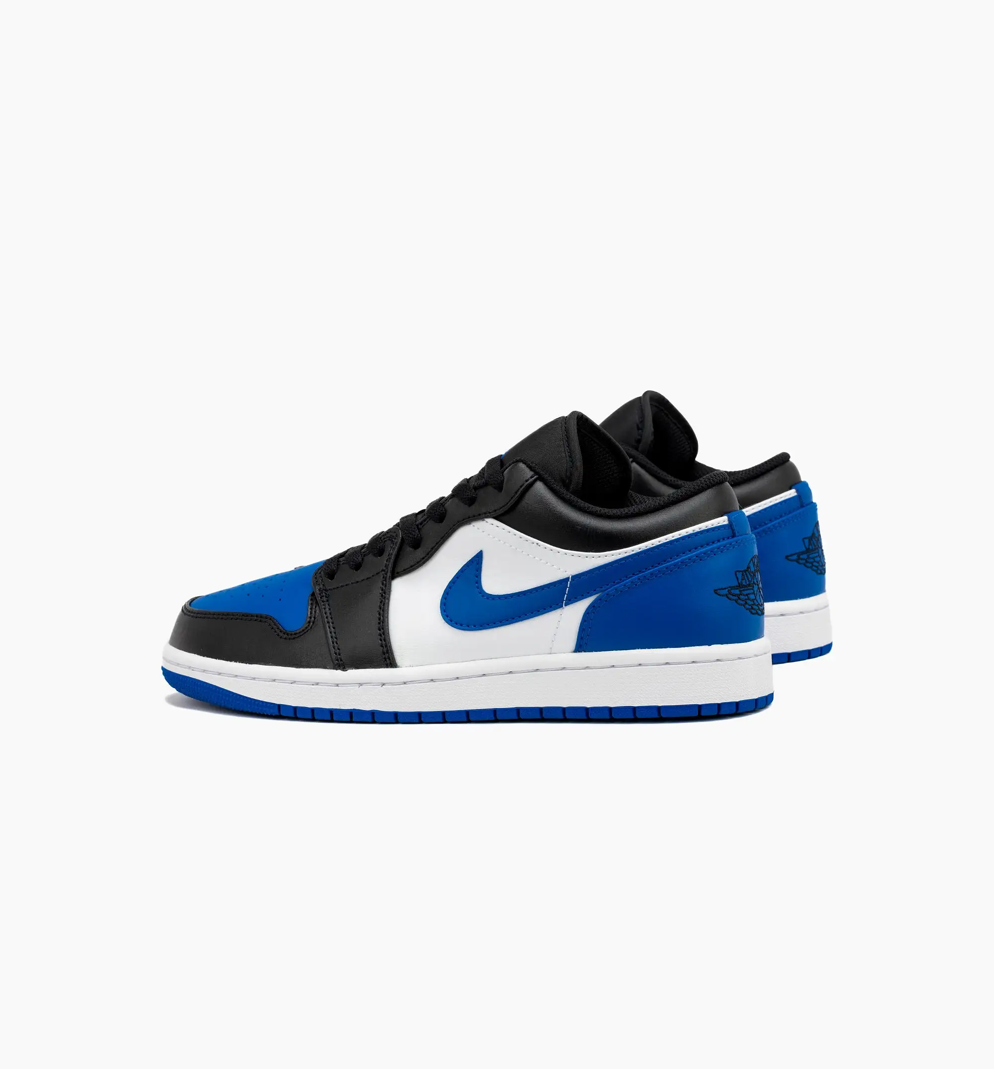 Air Jordan 1 Retro Low Royal Toe Mens Lifestyle Shoe - White/Royal Blue/Black Free Shipping