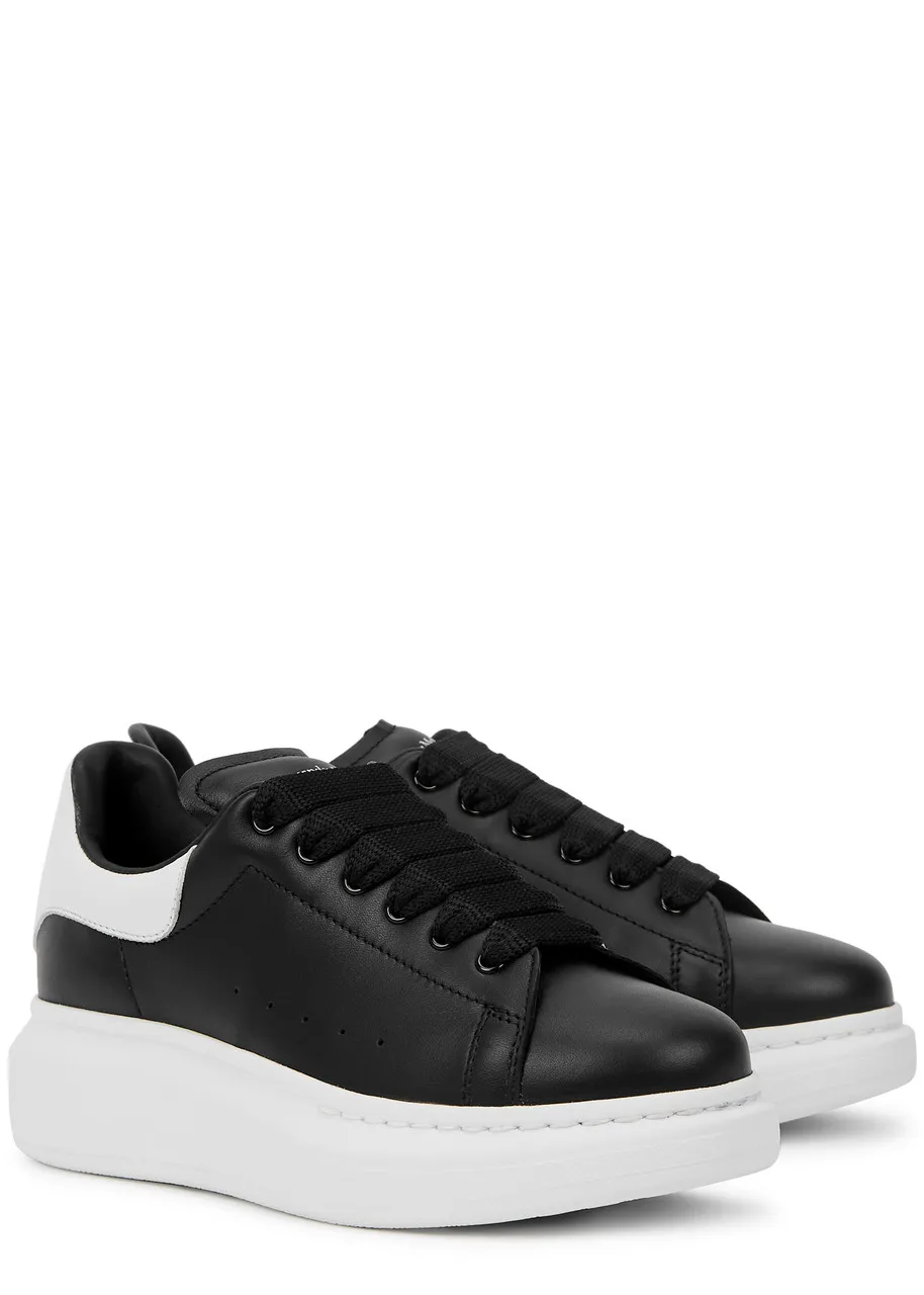 ALEXANDER MCQUEEN KIDS Oversized leather sneakers -                         -                     -                