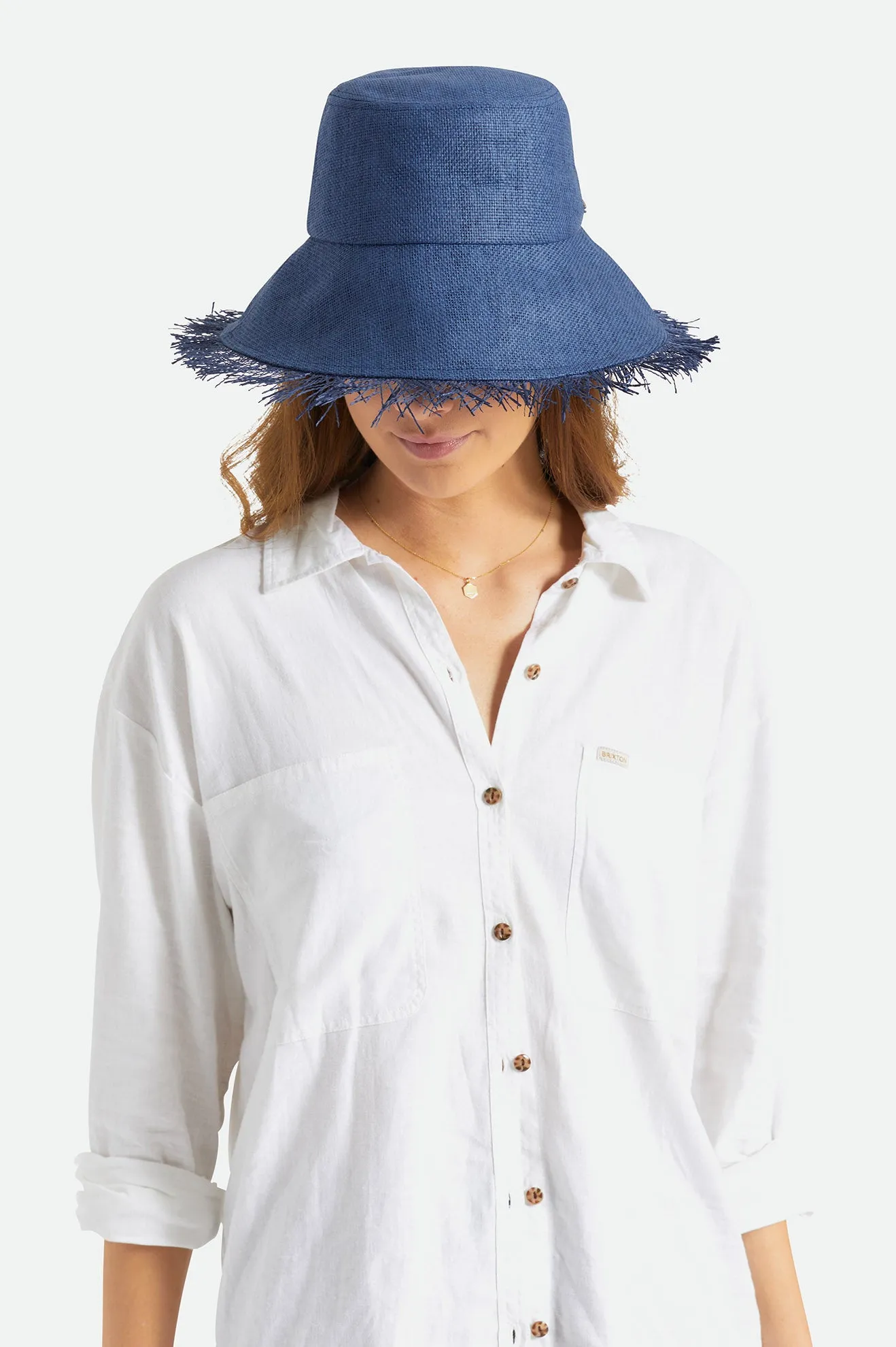 Alice Straw Bucket Hat - Joe Blue