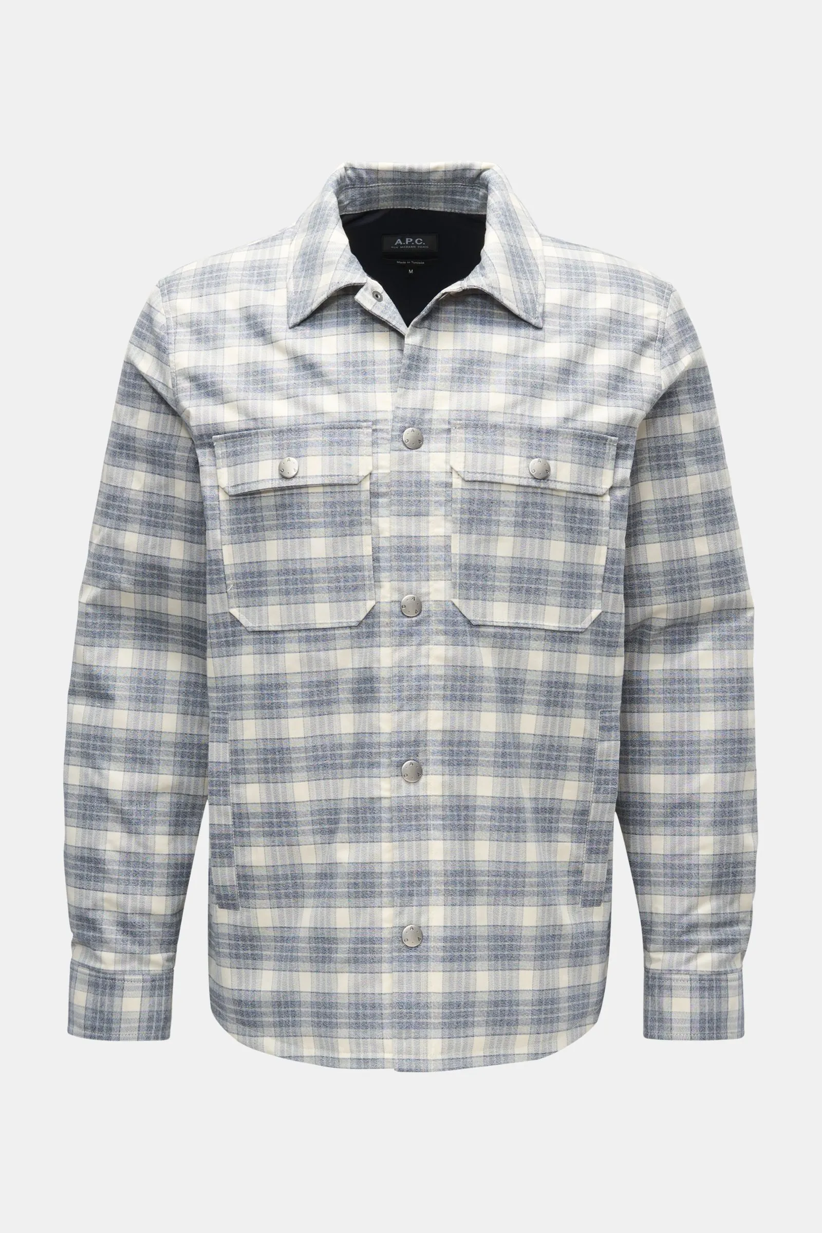 A.P.C. Jacket 'Alex' grey-blue/off-white checked