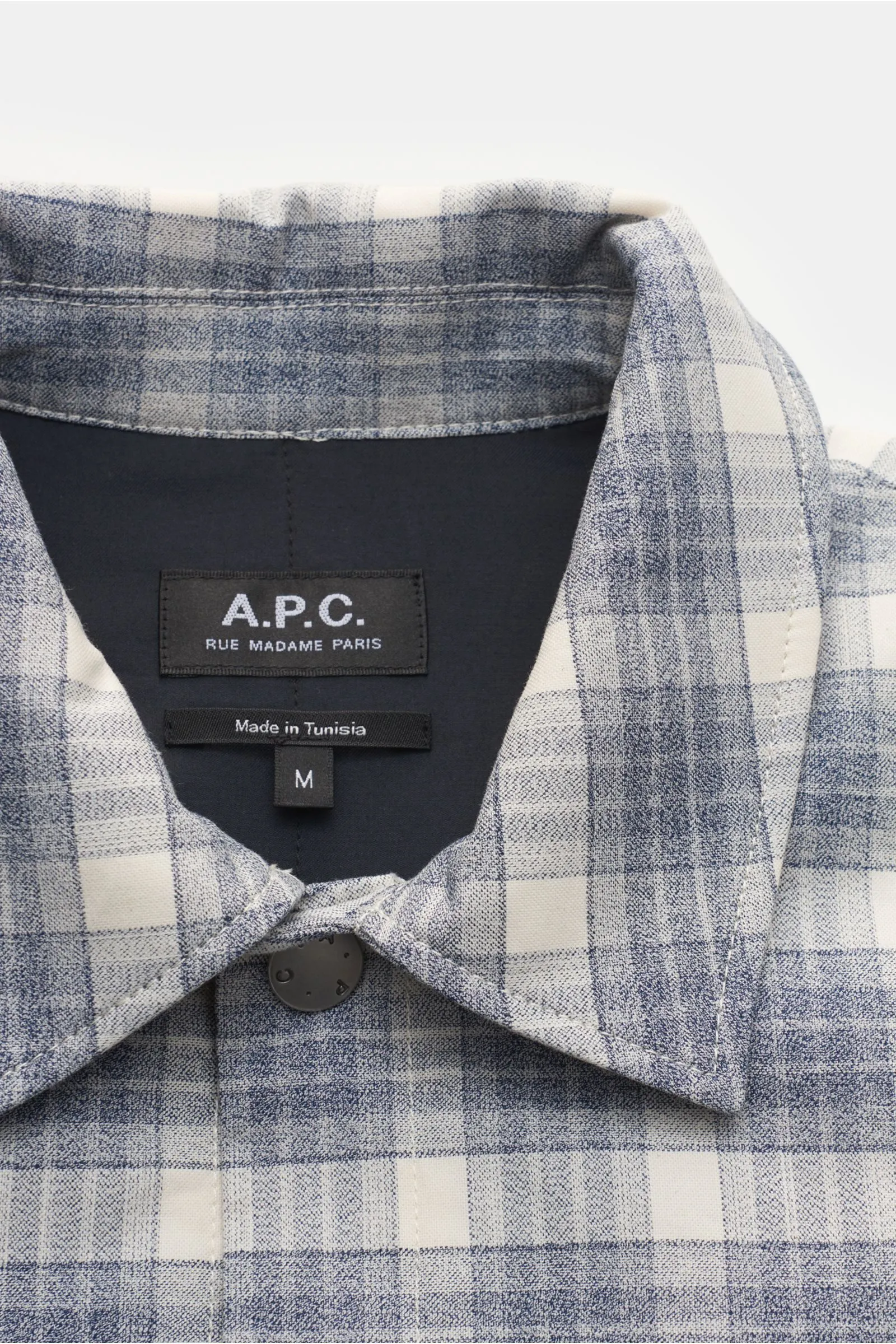 A.P.C. Jacket 'Alex' grey-blue/off-white checked