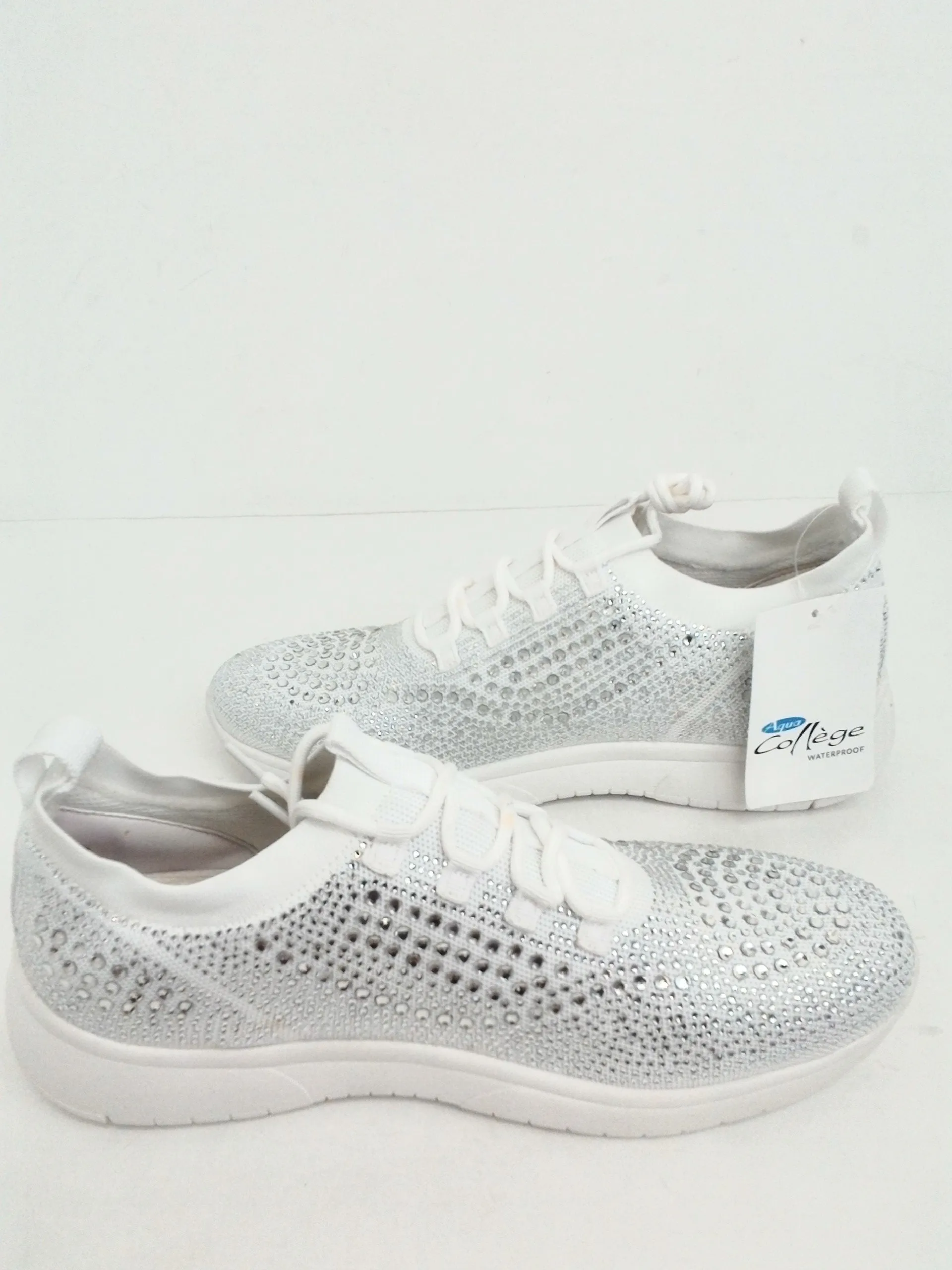 Aqua College Women's White Sneakers Size 12 M