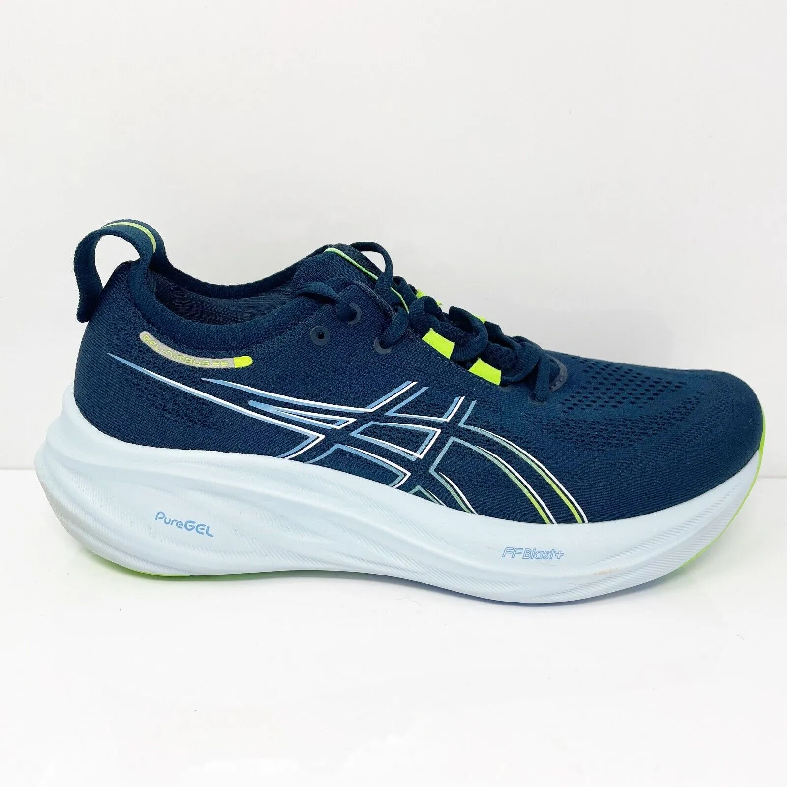 Asics Mens Gel Nimbus 26 1011B795 Blue Running Shoes Sneakers Size 9 W