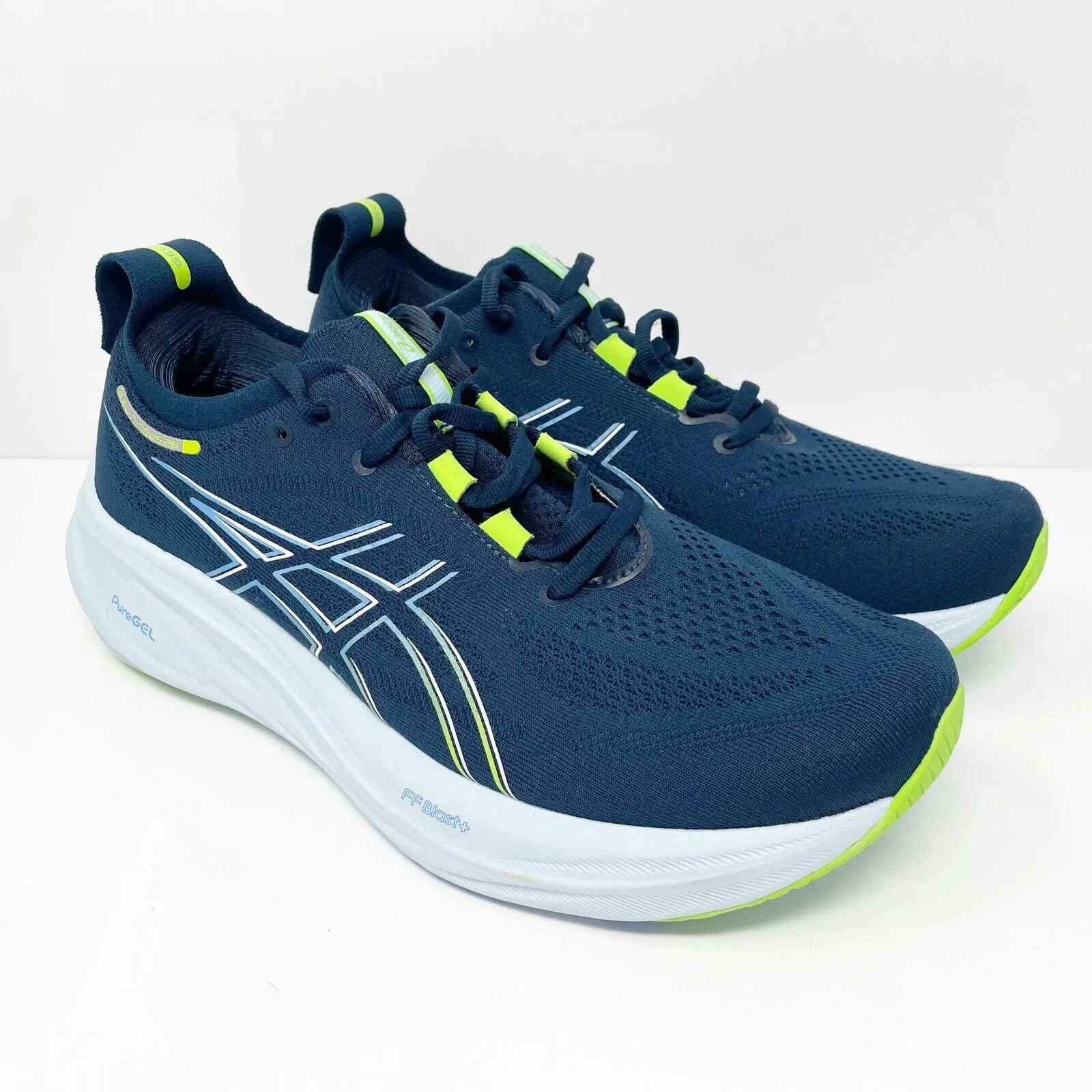 Asics Mens Gel Nimbus 26 1011B795 Blue Running Shoes Sneakers Size 9 W