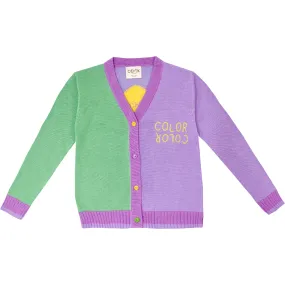 BabyBox Clothing Cardigan Sweater Color, Purple, Yellow & Green