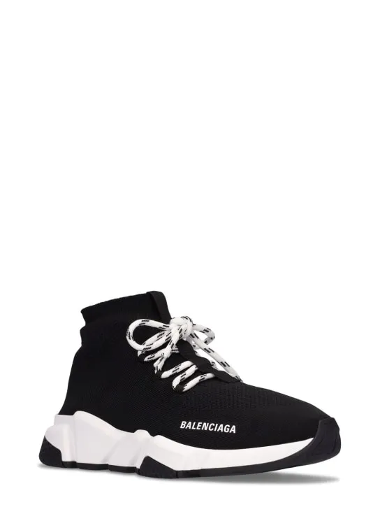 Balenciaga   30mm Speed knit lace-up sneakers 