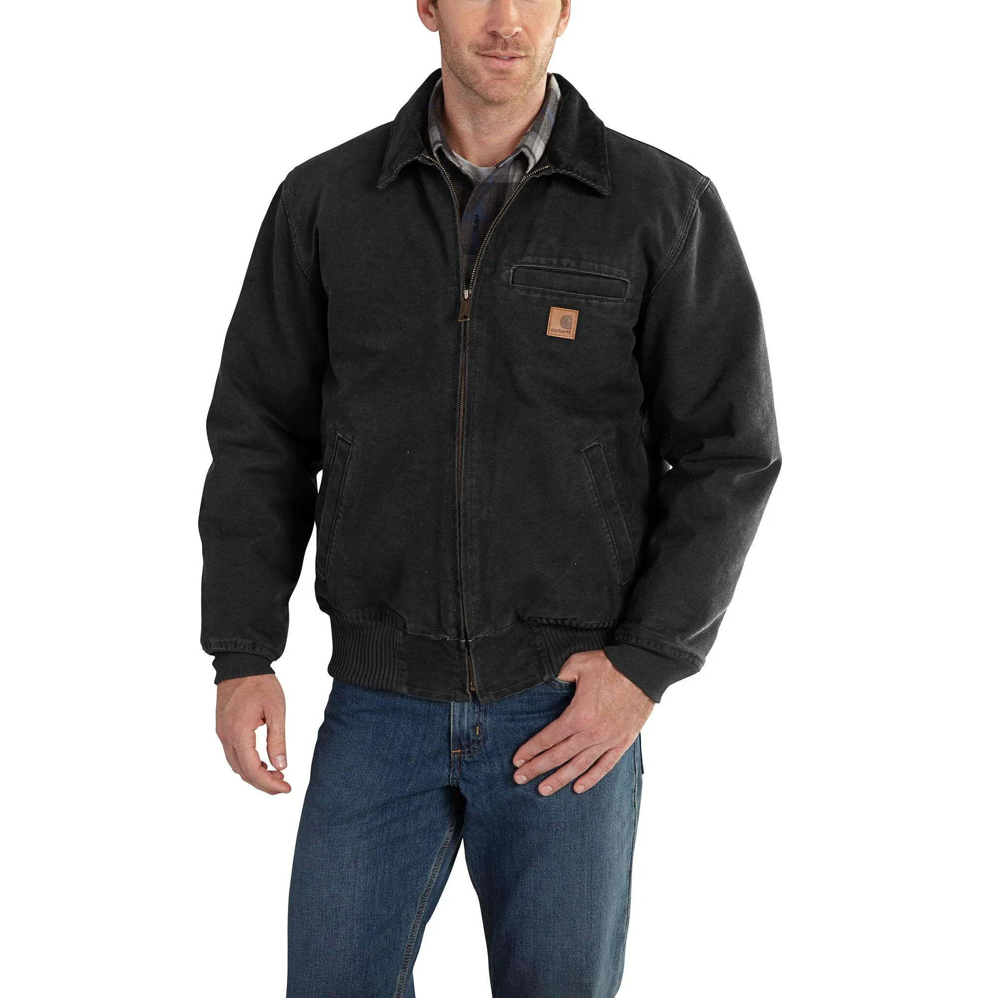 Bankston Quilted Flannel-Lined Bomber Jacket