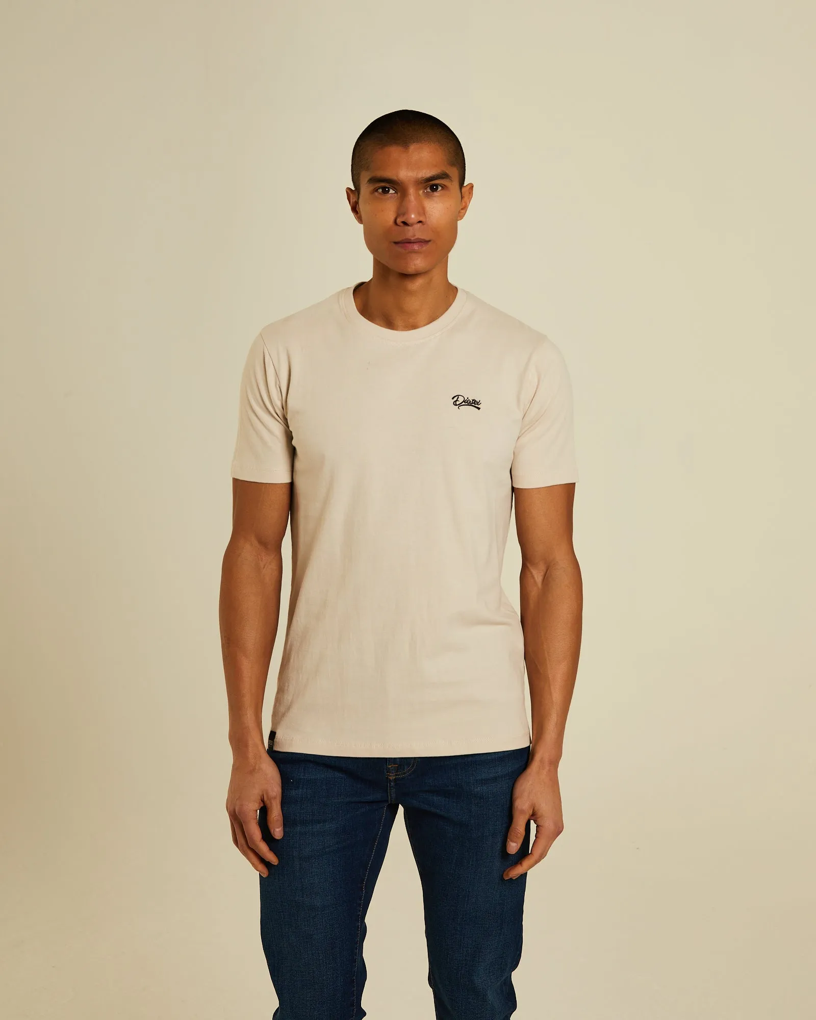 Basic Caden O Neck Tee Bone