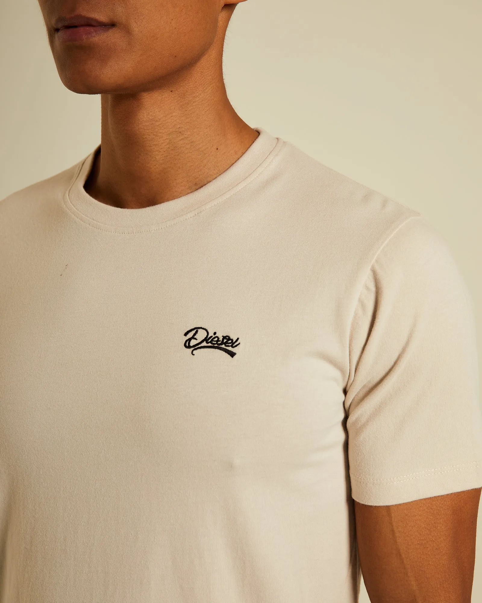 Basic Caden O Neck Tee Bone