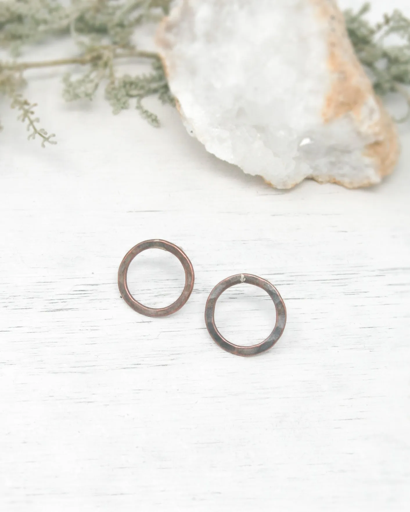 Basic hoop stud earrings- Small  [ready to ship]