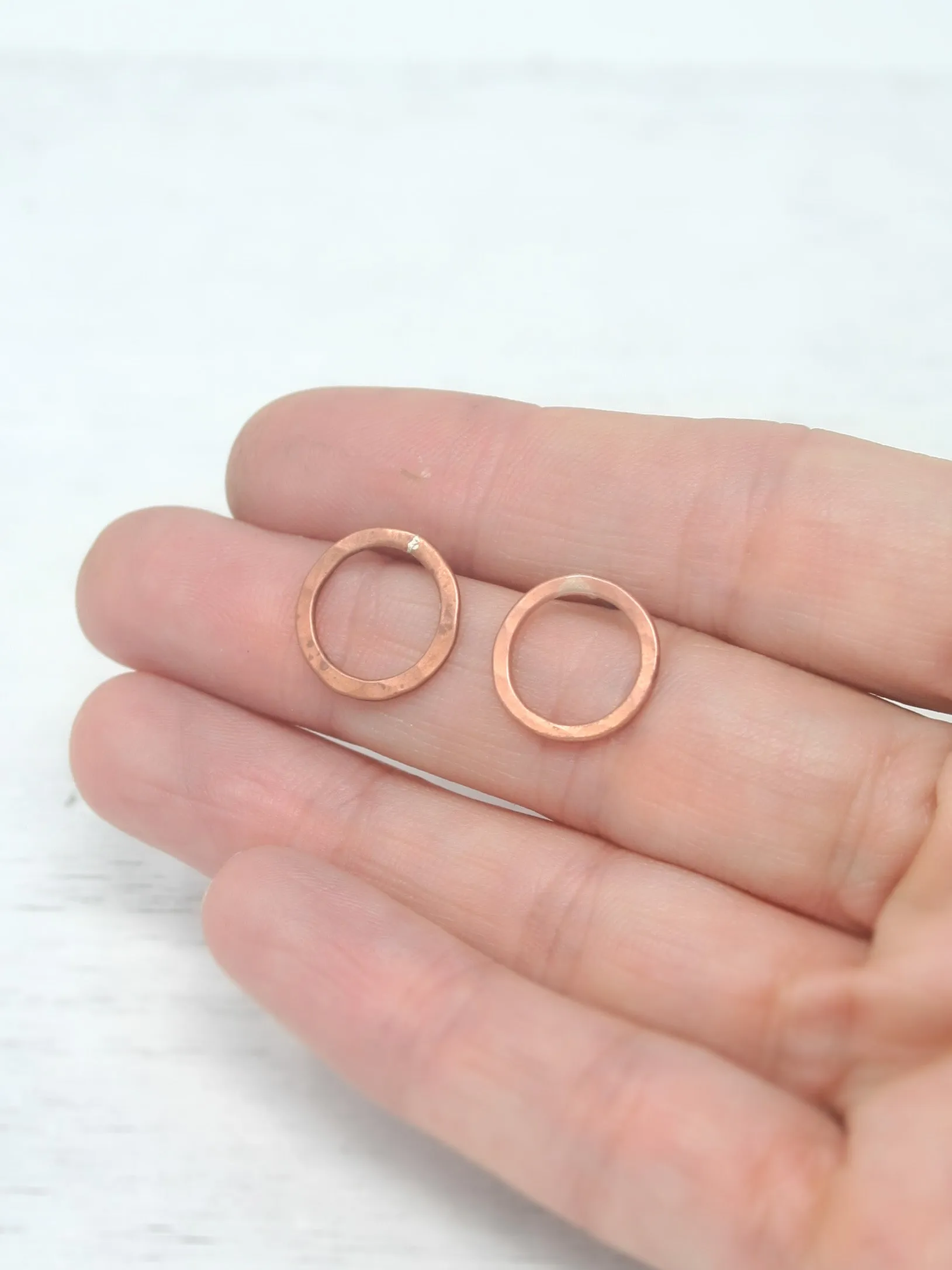 Basic hoop stud earrings- Small  [ready to ship]