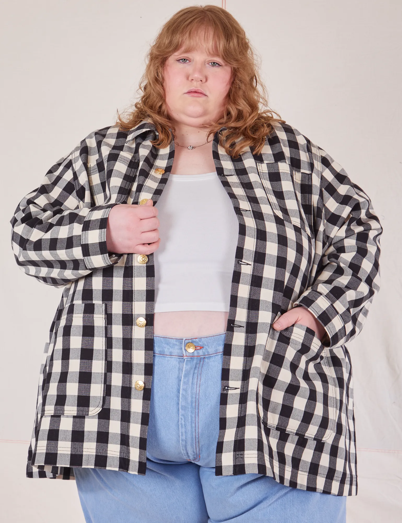 Big Gingham Field Coat *FINAL SALE*