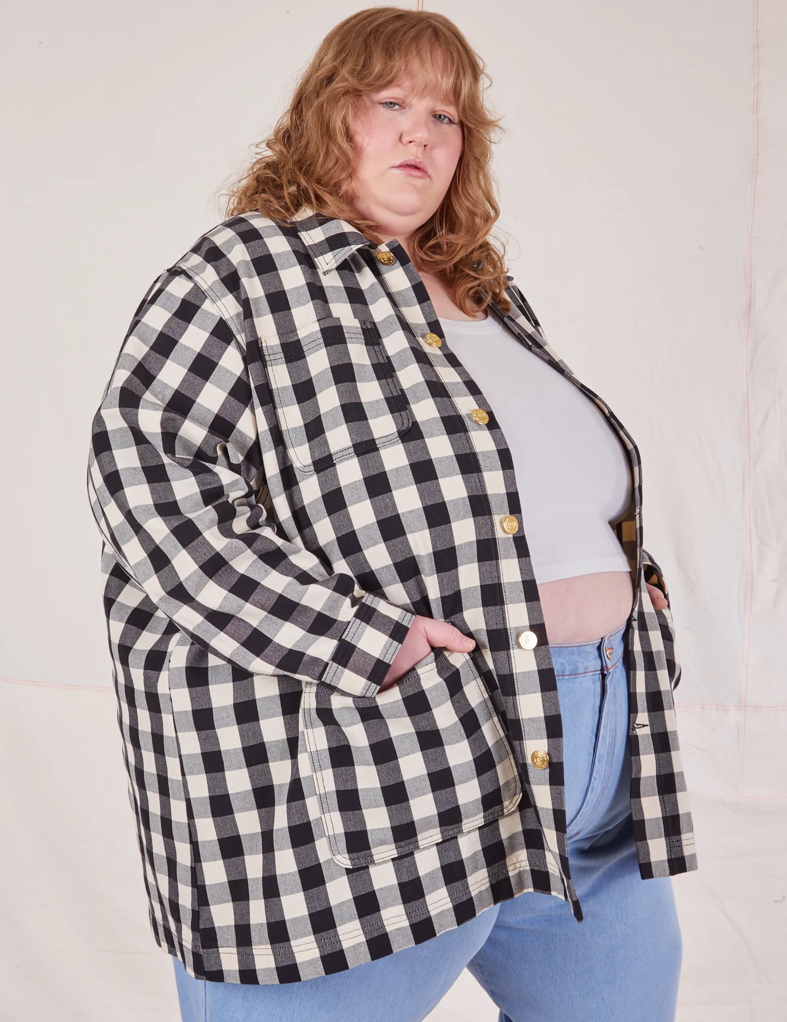 Big Gingham Field Coat *FINAL SALE*