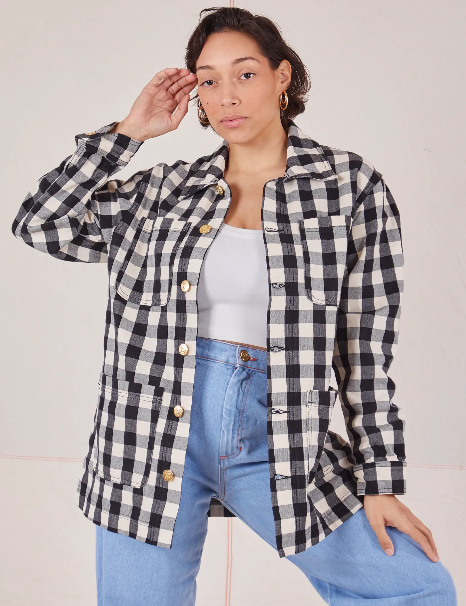 Big Gingham Field Coat *FINAL SALE*