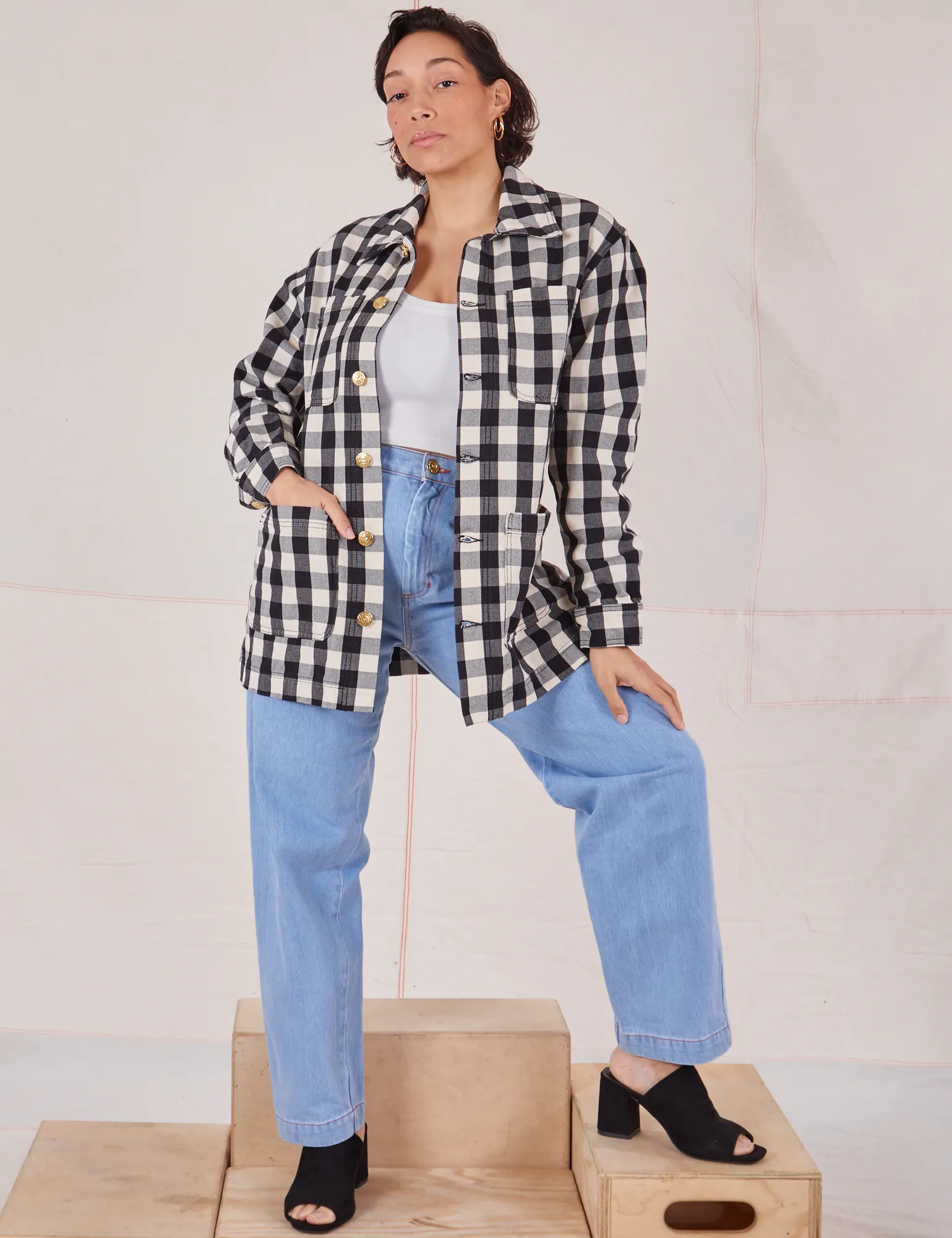 Big Gingham Field Coat *FINAL SALE*