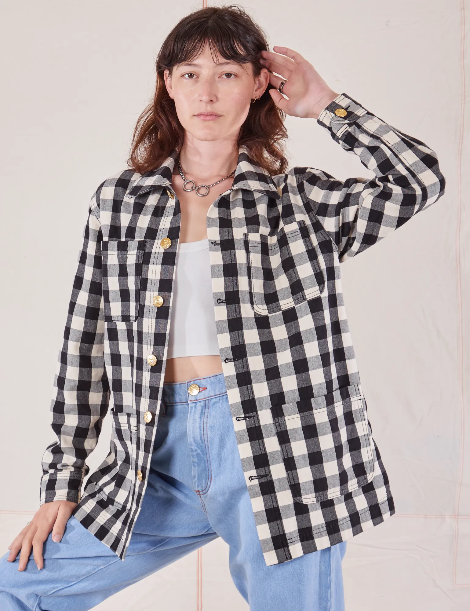 Big Gingham Field Coat *FINAL SALE*