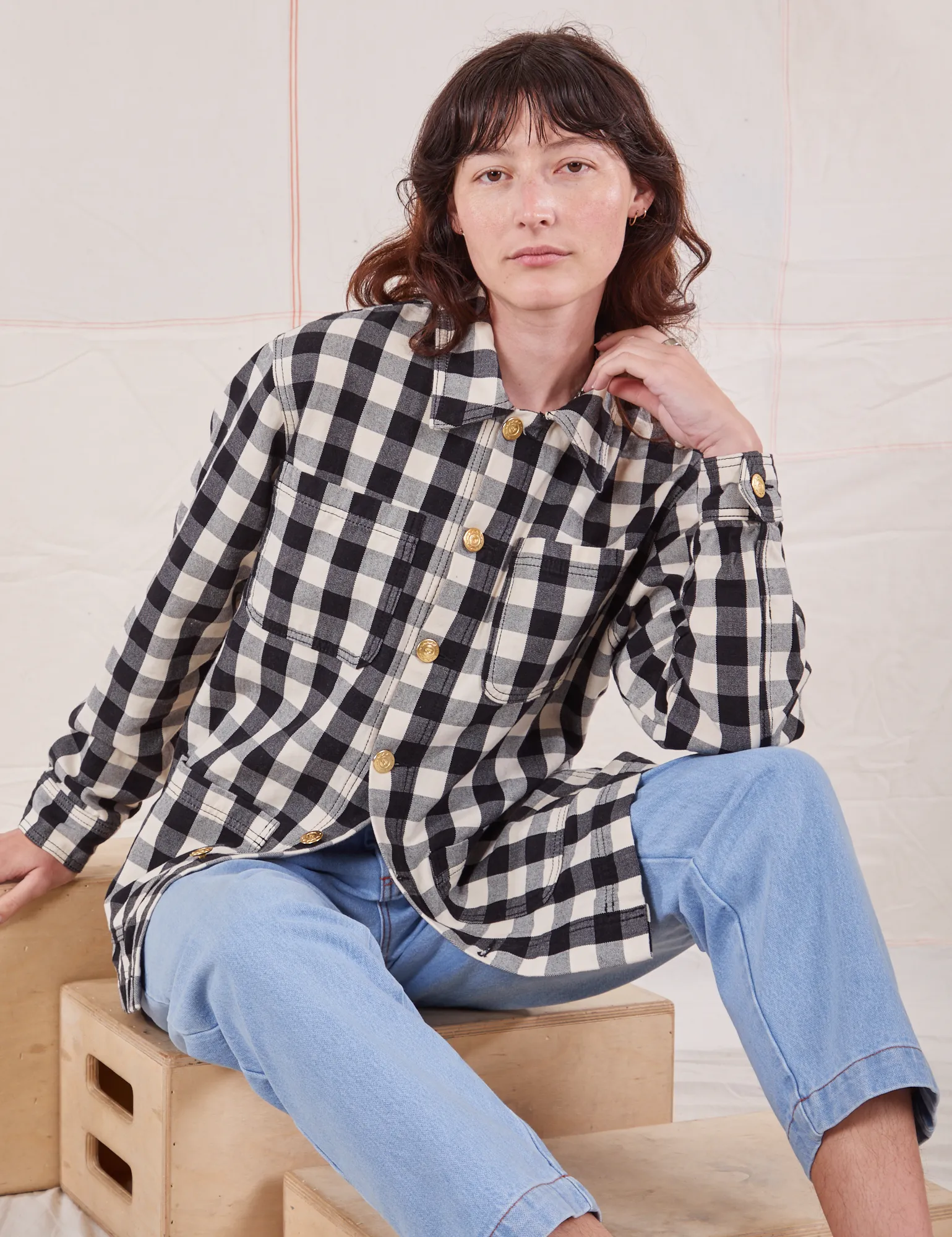 Big Gingham Field Coat *FINAL SALE*