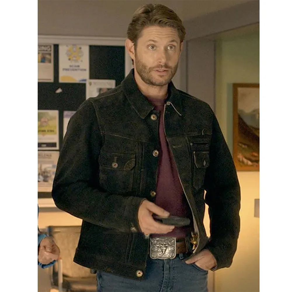 Big Sky S03 Jensen Ackles Black Suede Jacket