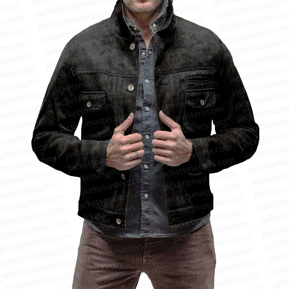 Big Sky S03 Jensen Ackles Black Suede Jacket