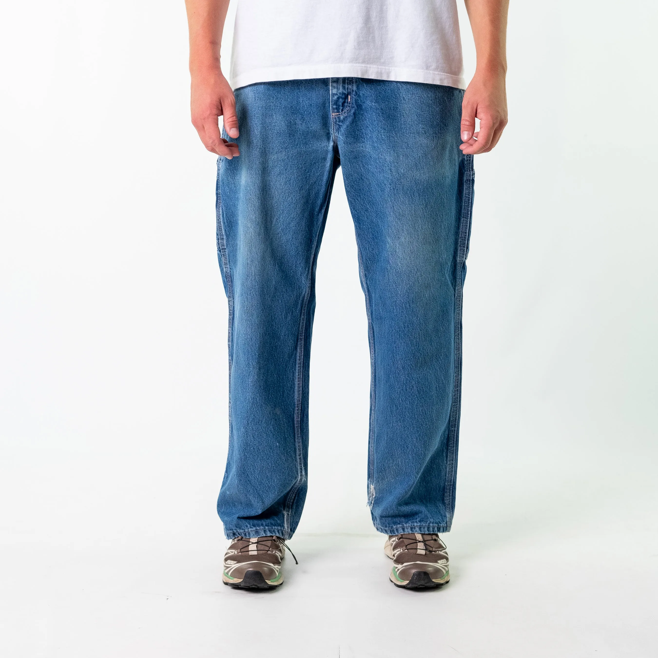 Blue y2ks Carhartt Denim Carpenter Jeans Baggy Pants (34x30)