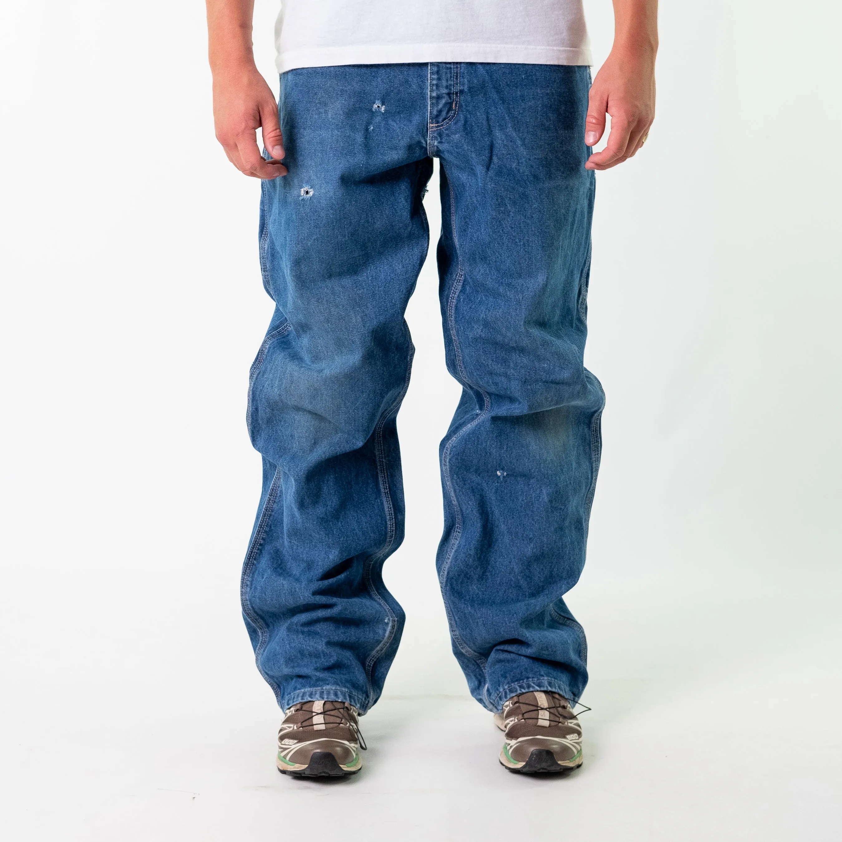 Blue y2ks Carhartt Denim Carpenter Jeans Baggy Pants (34x36)