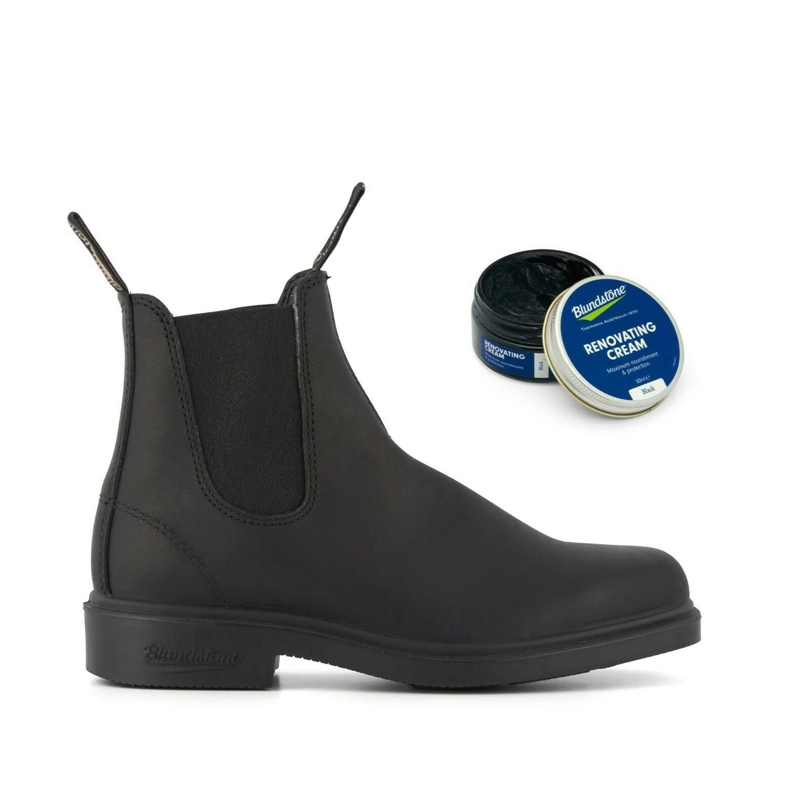 Blundstone #063 Voltan Black Chelsea Boot with Cream