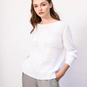 Boat Neck Cotton Sweater - More Colors