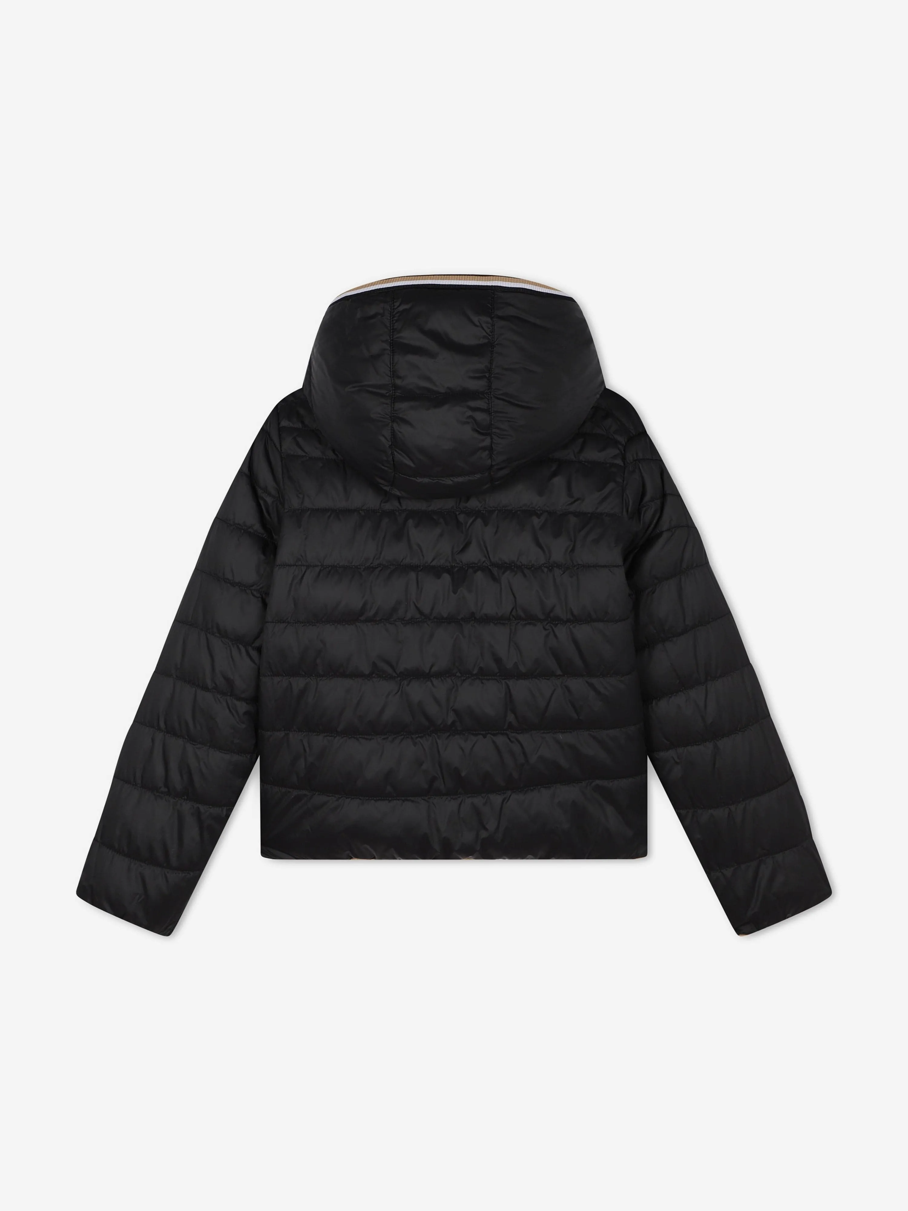 BOSS Boys Reversible Puffer Jacket in Brown