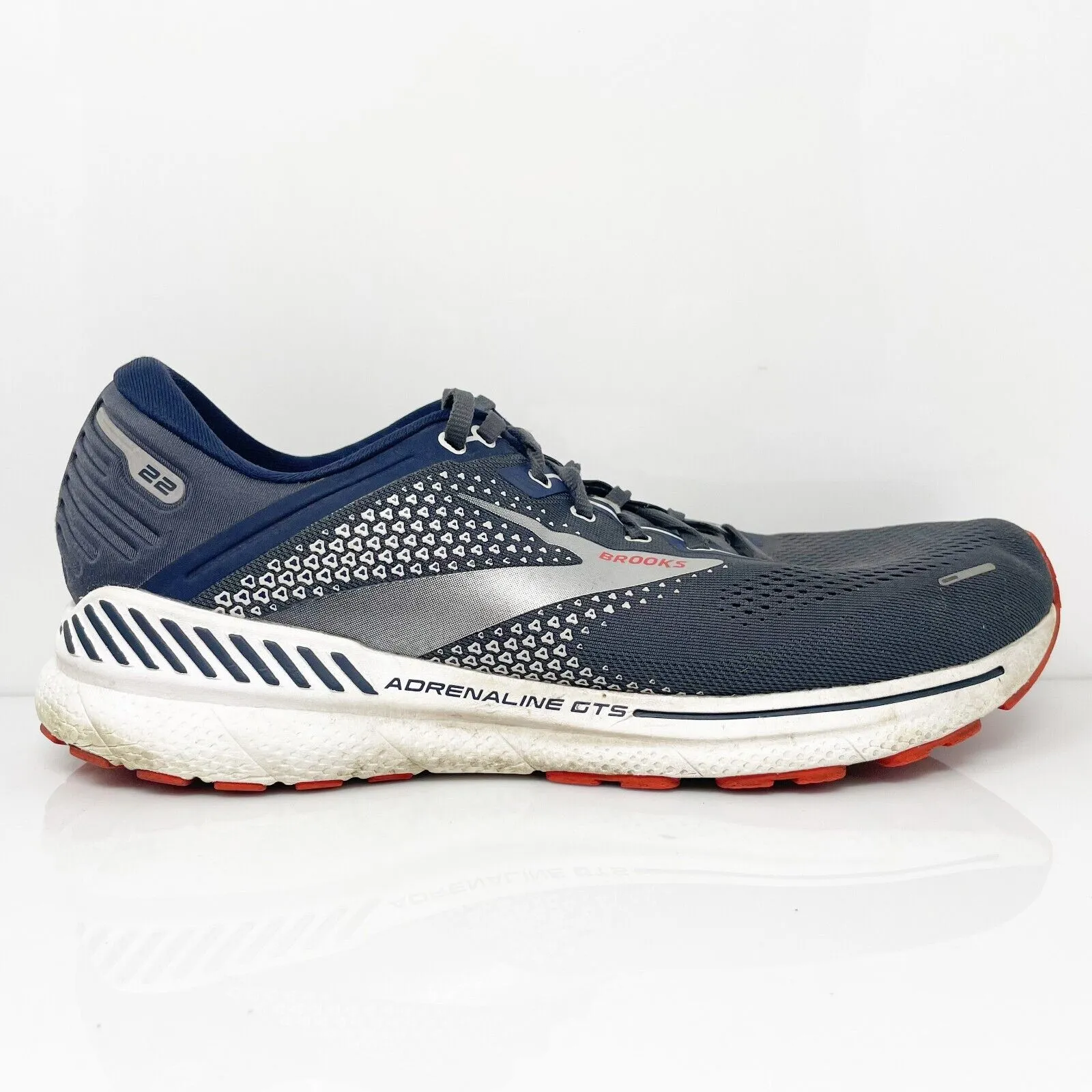 Brooks Mens Adrenaline GTS 22 1103661D435 Blue Running Shoes Sneakers Size 13 D