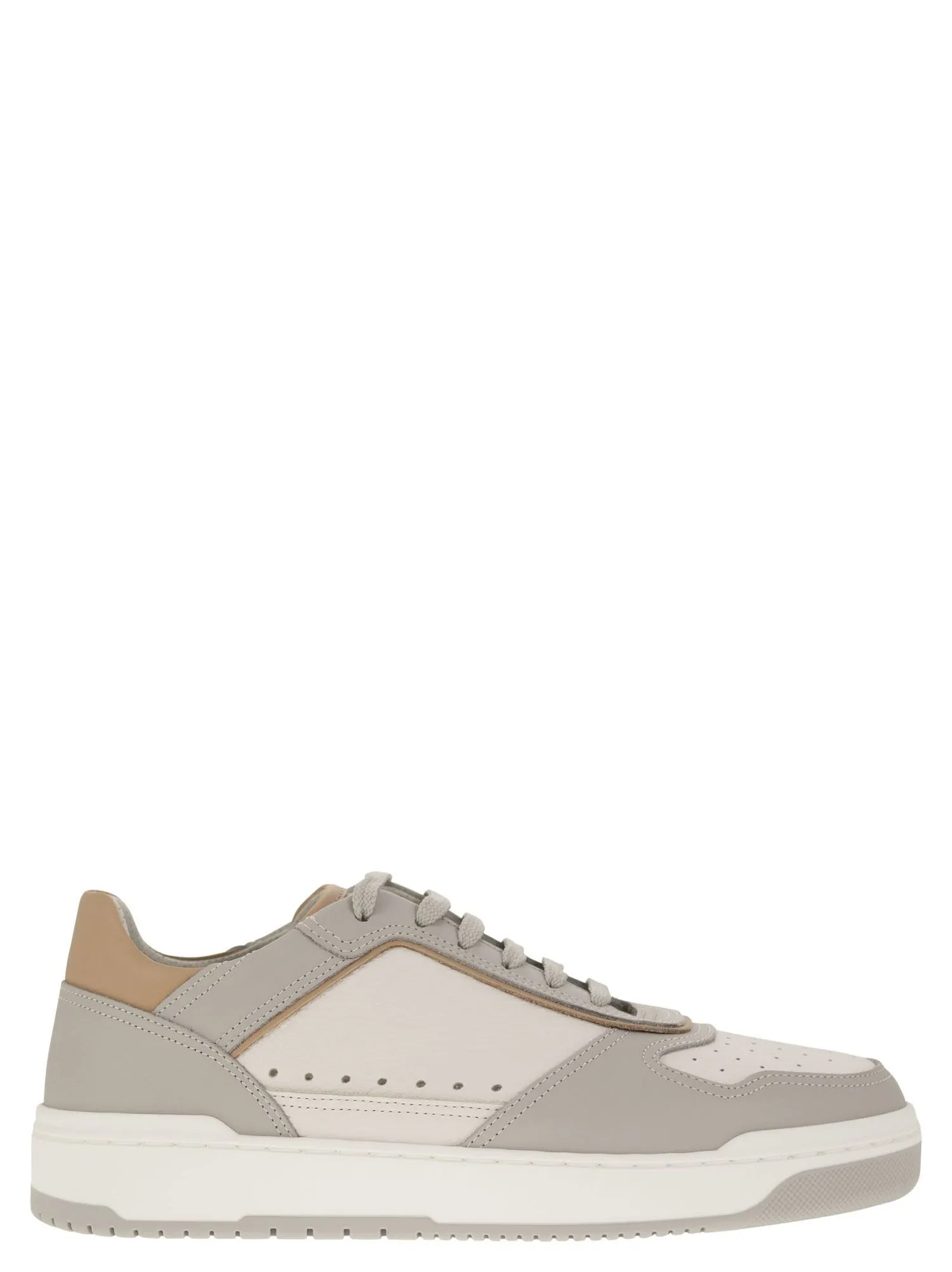 Brunello Cucinelli    Brunello Cucinelli Calfskin Basket Sneakers