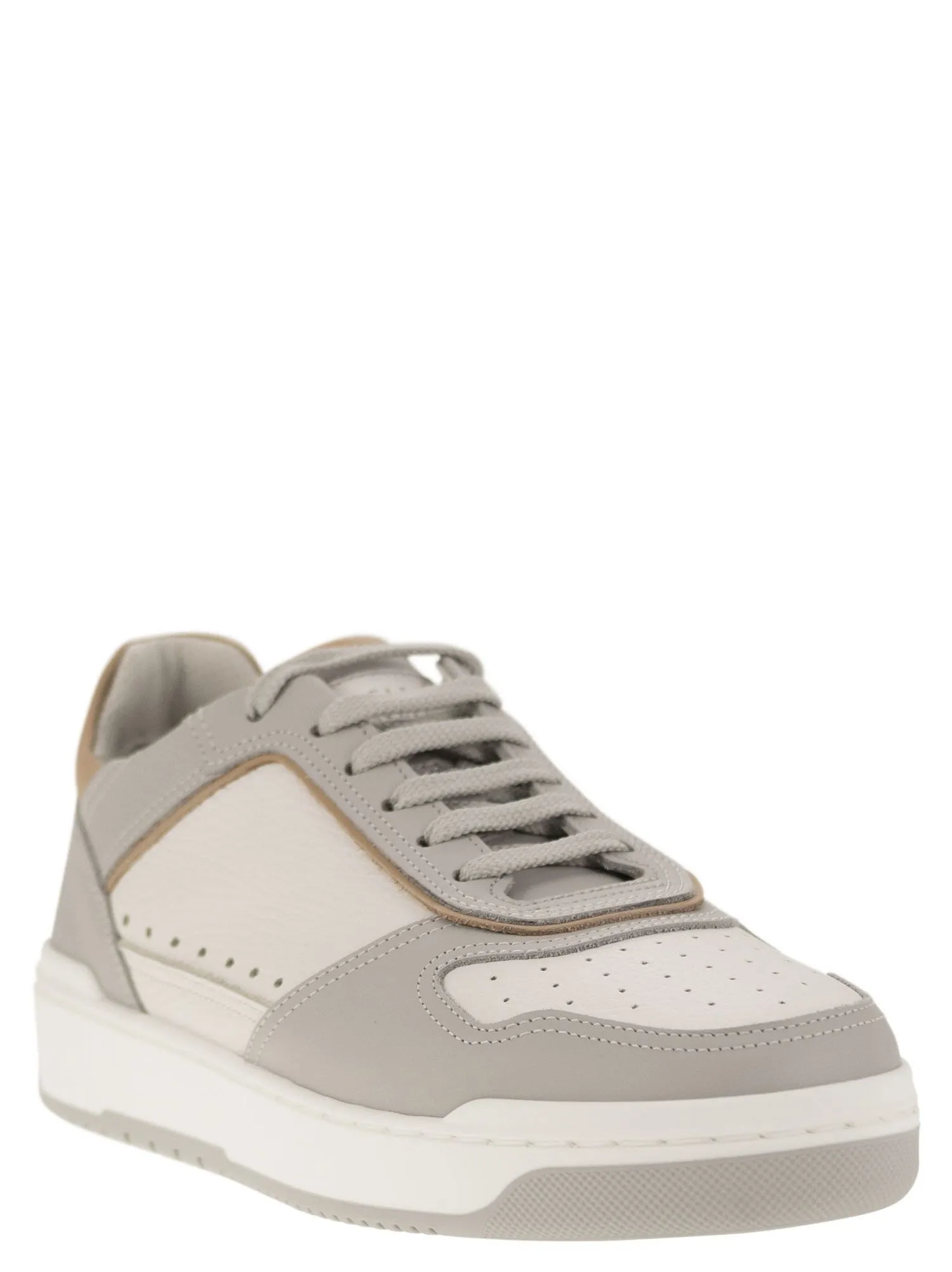 Brunello Cucinelli    Brunello Cucinelli Calfskin Basket Sneakers