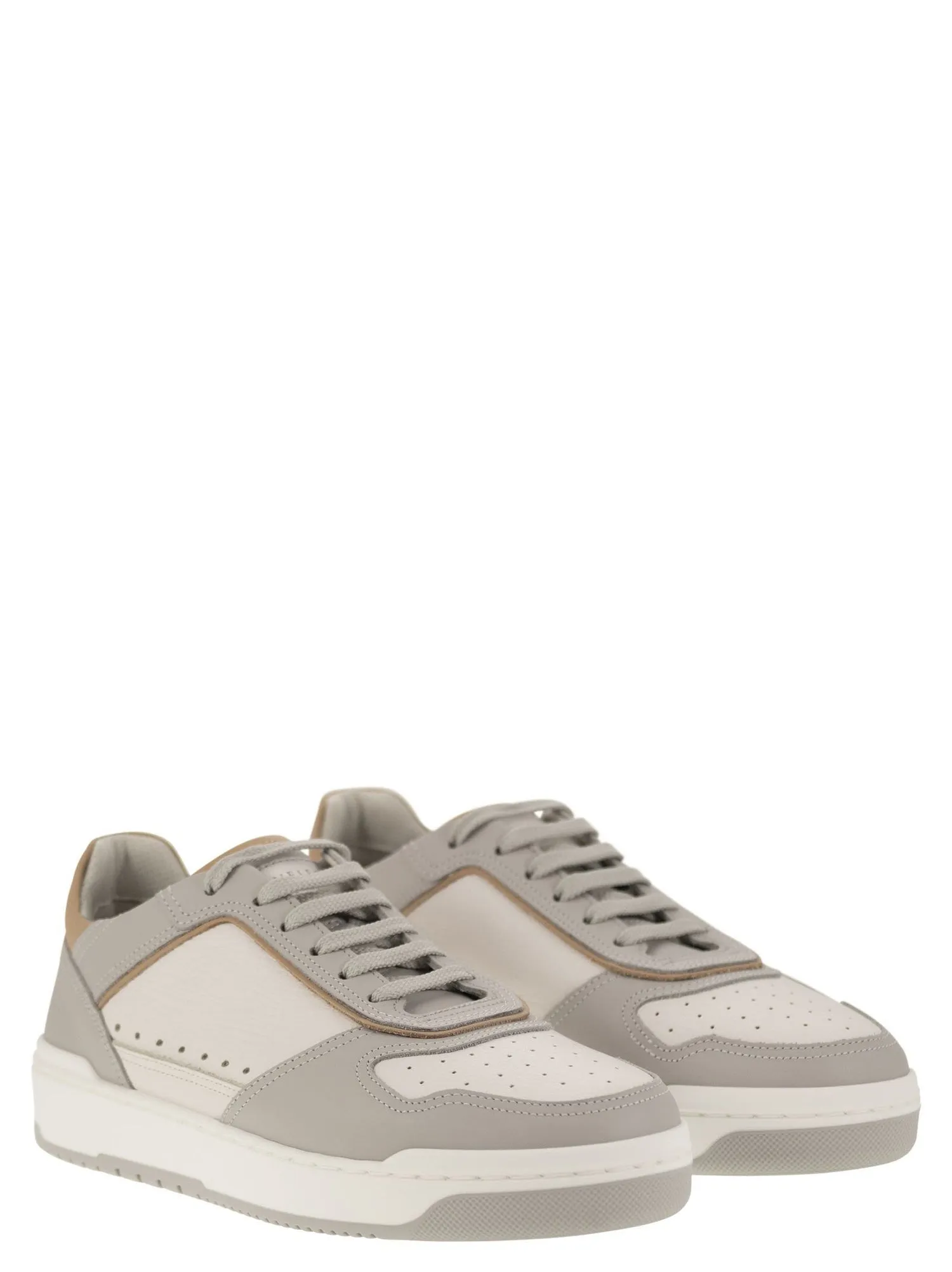 Brunello Cucinelli    Brunello Cucinelli Calfskin Basket Sneakers