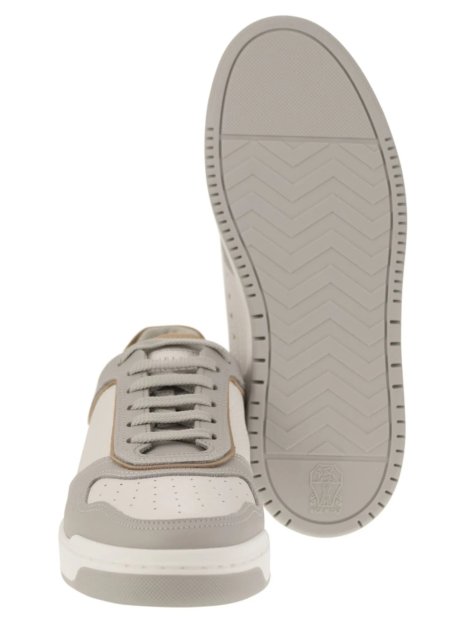 Brunello Cucinelli    Brunello Cucinelli Calfskin Basket Sneakers