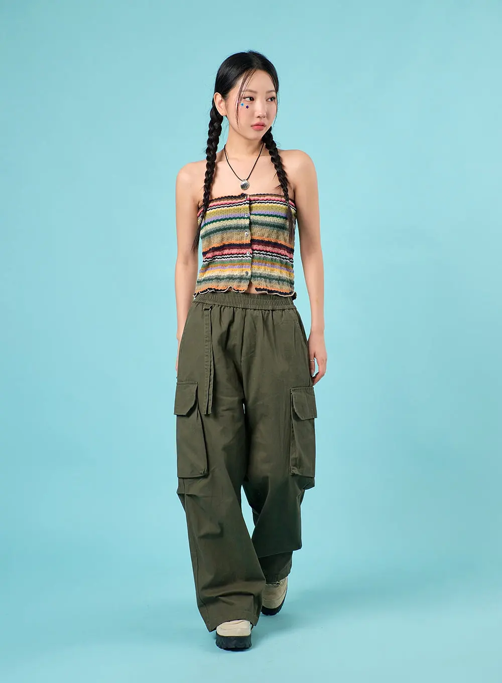 Cargo Wide-Leg Pants IJ430