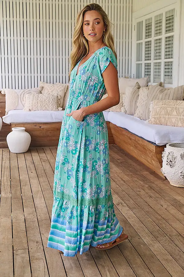 Carmen Maxi Dress Malina print