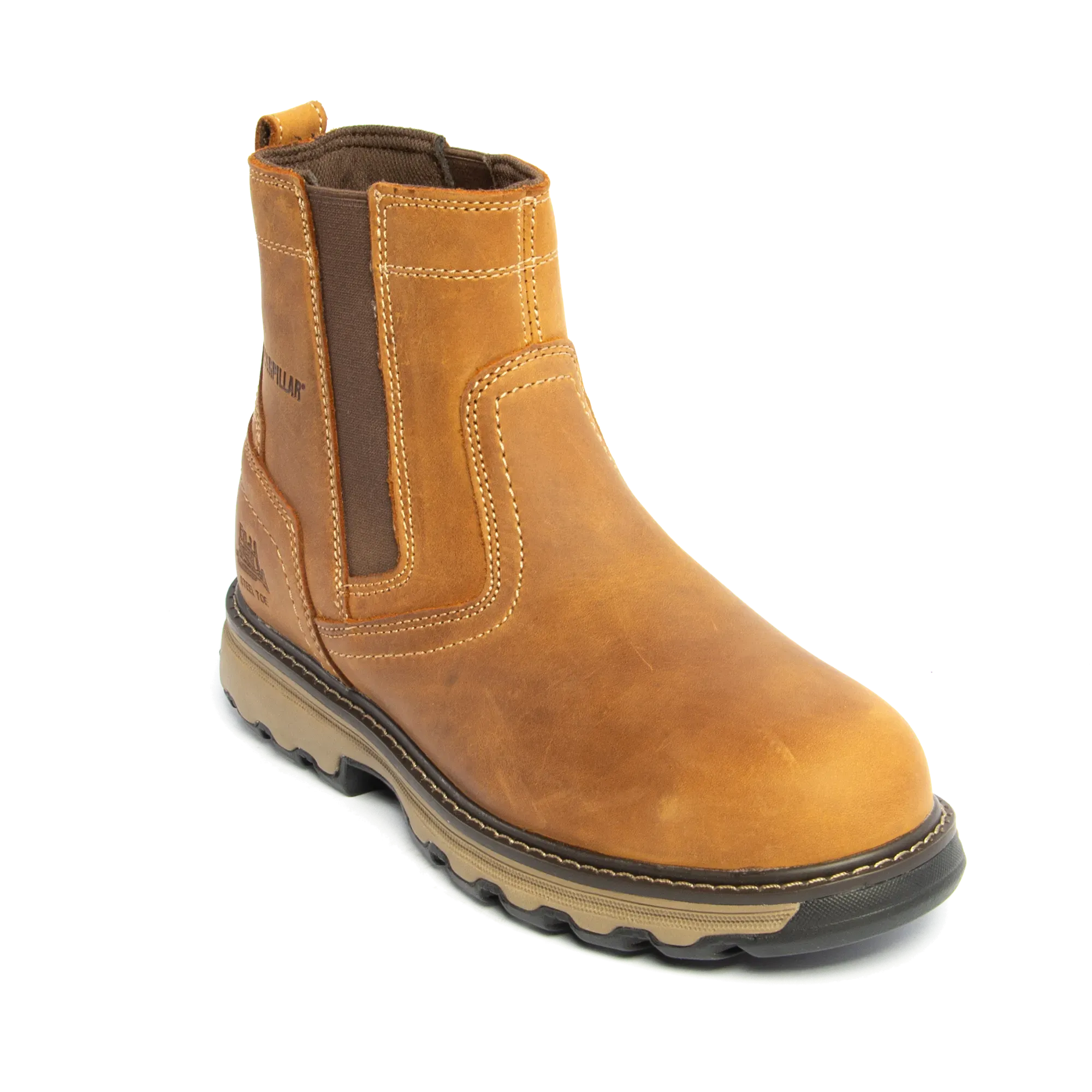 CAT 7069 S1P/SRA/HRO Pelton Dark Beige/Tan Safety Dealer Boot