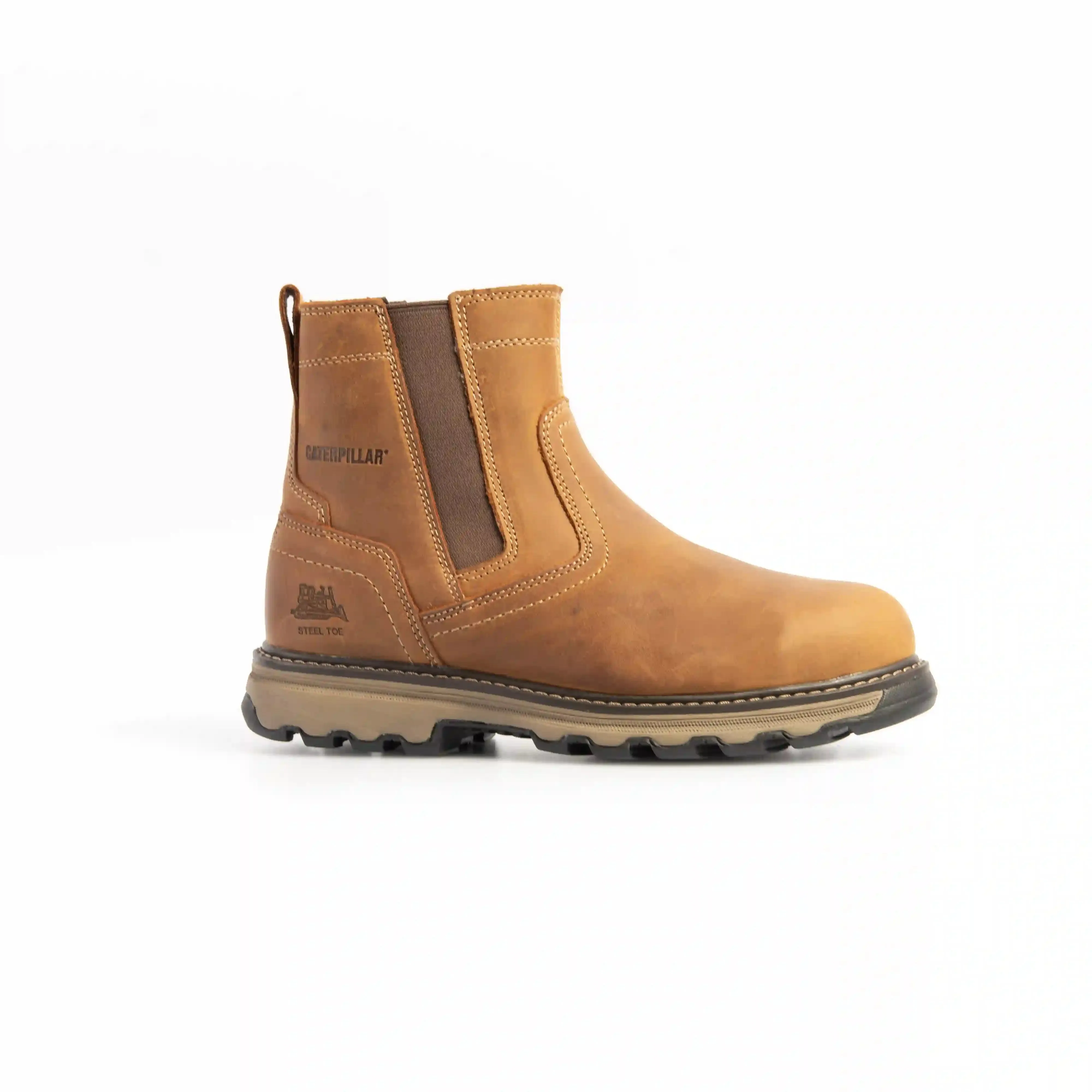 CAT 7069 S1P/SRA/HRO Pelton Dark Beige/Tan Safety Dealer Boot