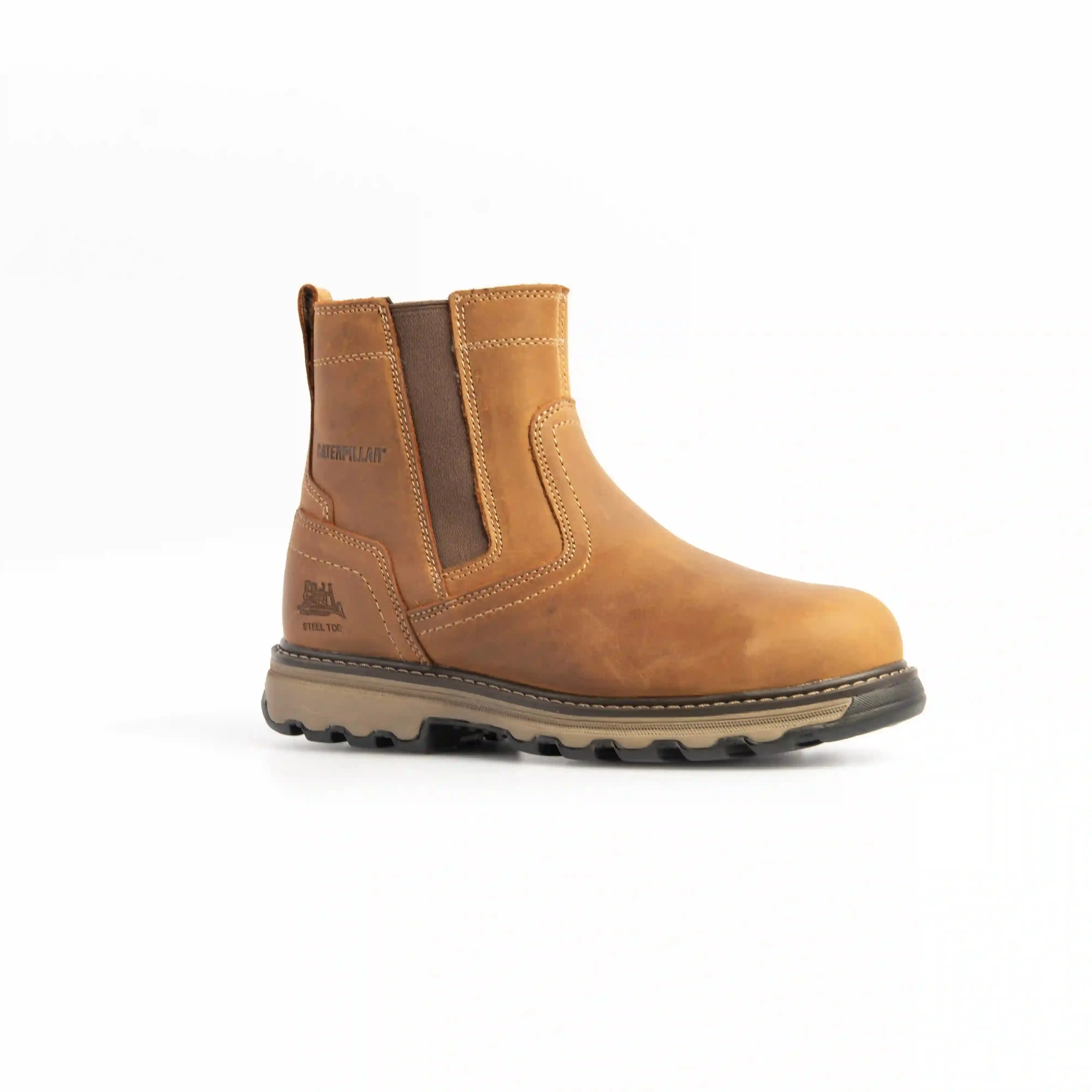 CAT 7069 S1P/SRA/HRO Pelton Dark Beige/Tan Safety Dealer Boot