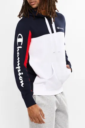 Champion Colour Block Hoodie (M) - Navy/White/Red