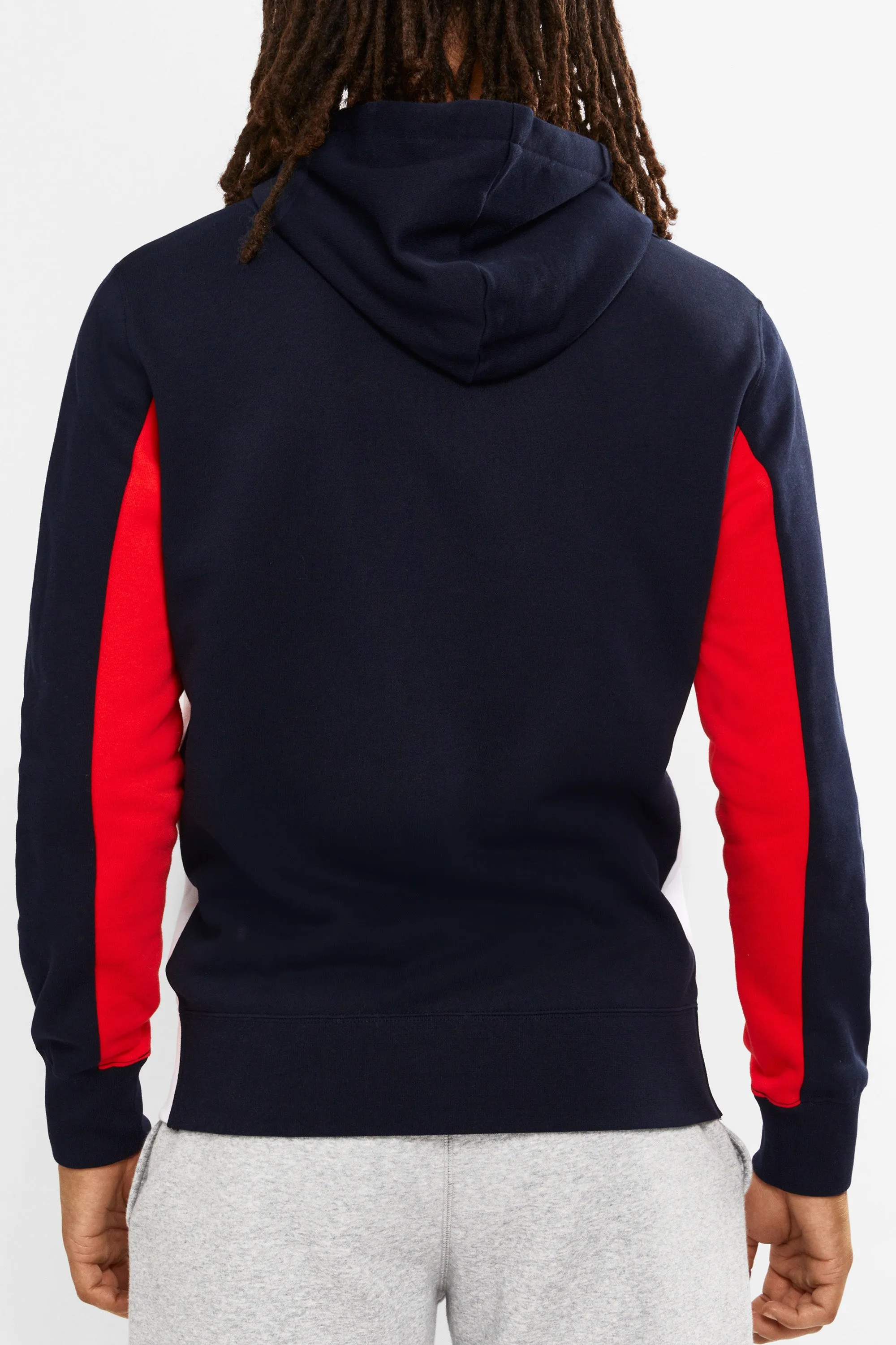 Champion Colour Block Hoodie (M) - Navy/White/Red