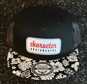 Character - Snapback Hat (Black/Hawaiian Print)