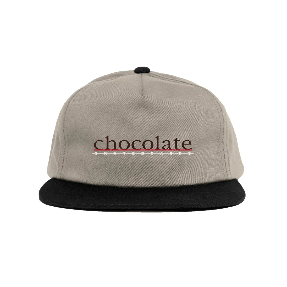 Chocolate - Bar 5 Panel Hat (Cream)