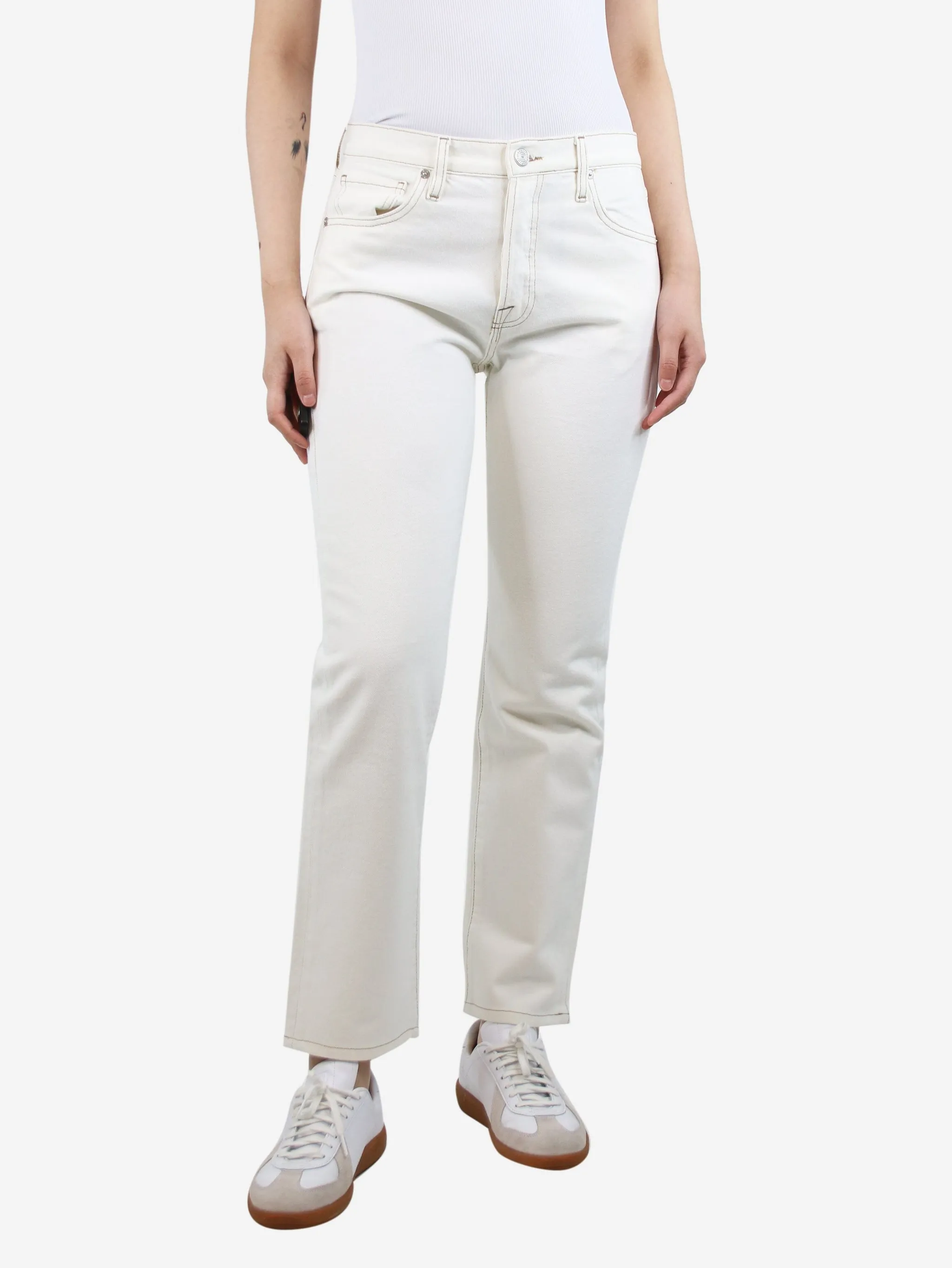   Cream Le Slouch mid-rise straight jeans - size UK 8