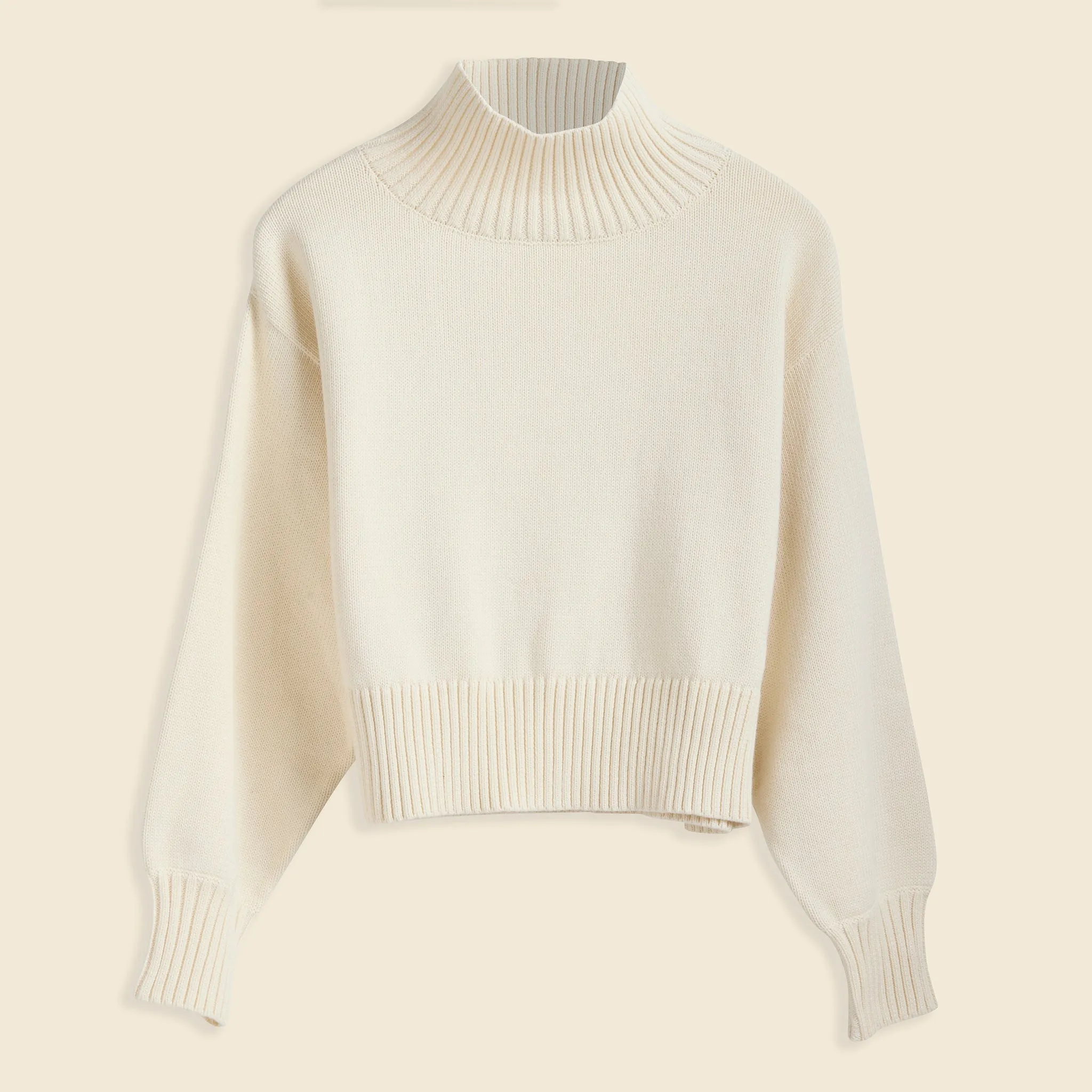 Crop Turtleneck - Ivory